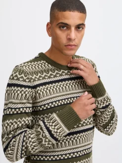 BLEND Herren Strickpullover - BHPullover in grün