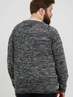 BLEND Herren Strickpullover - BHDan Big & Tall in schwarz