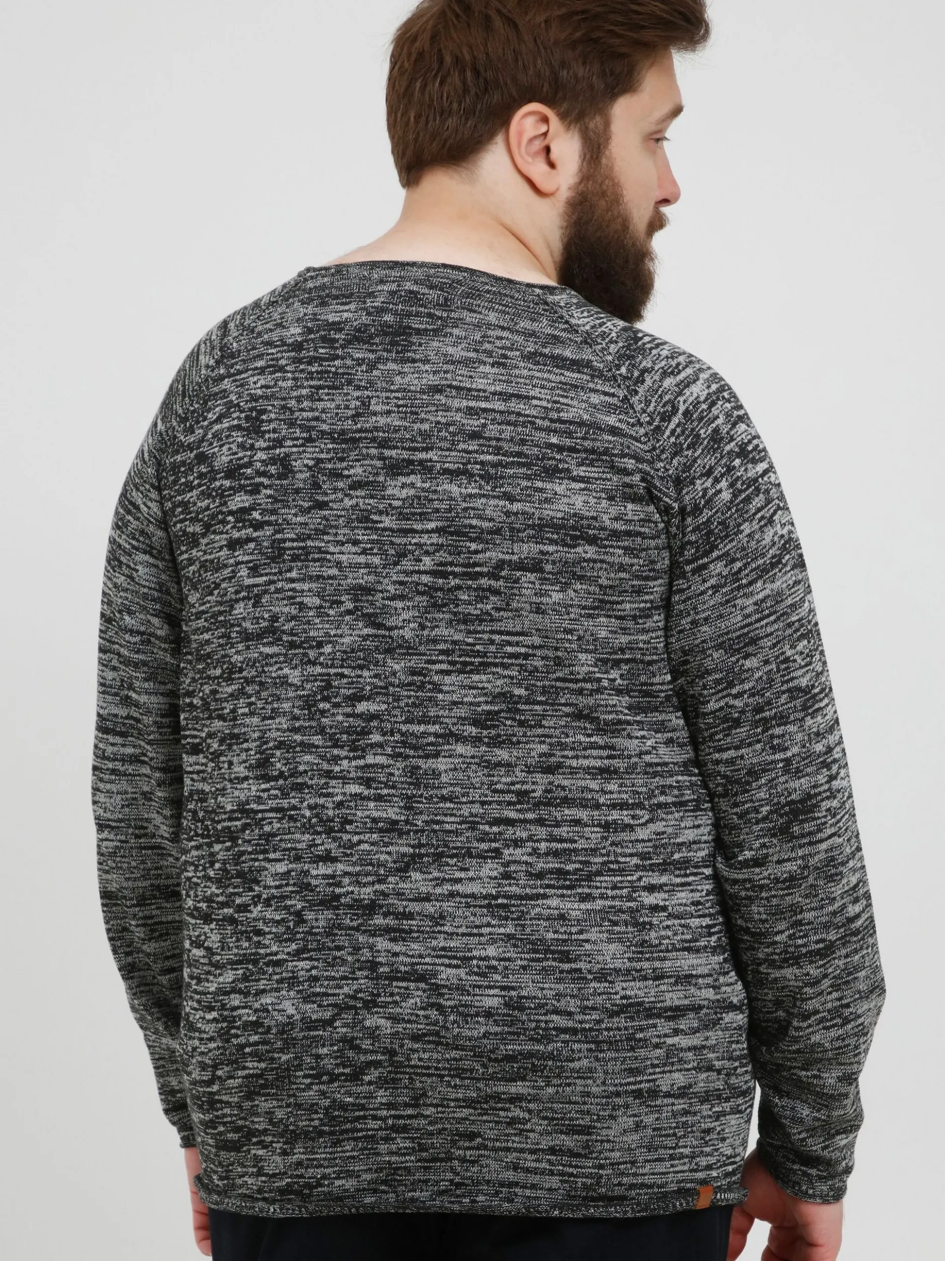 BLEND Herren Strickpullover - BHDan Big & Tall in schwarz