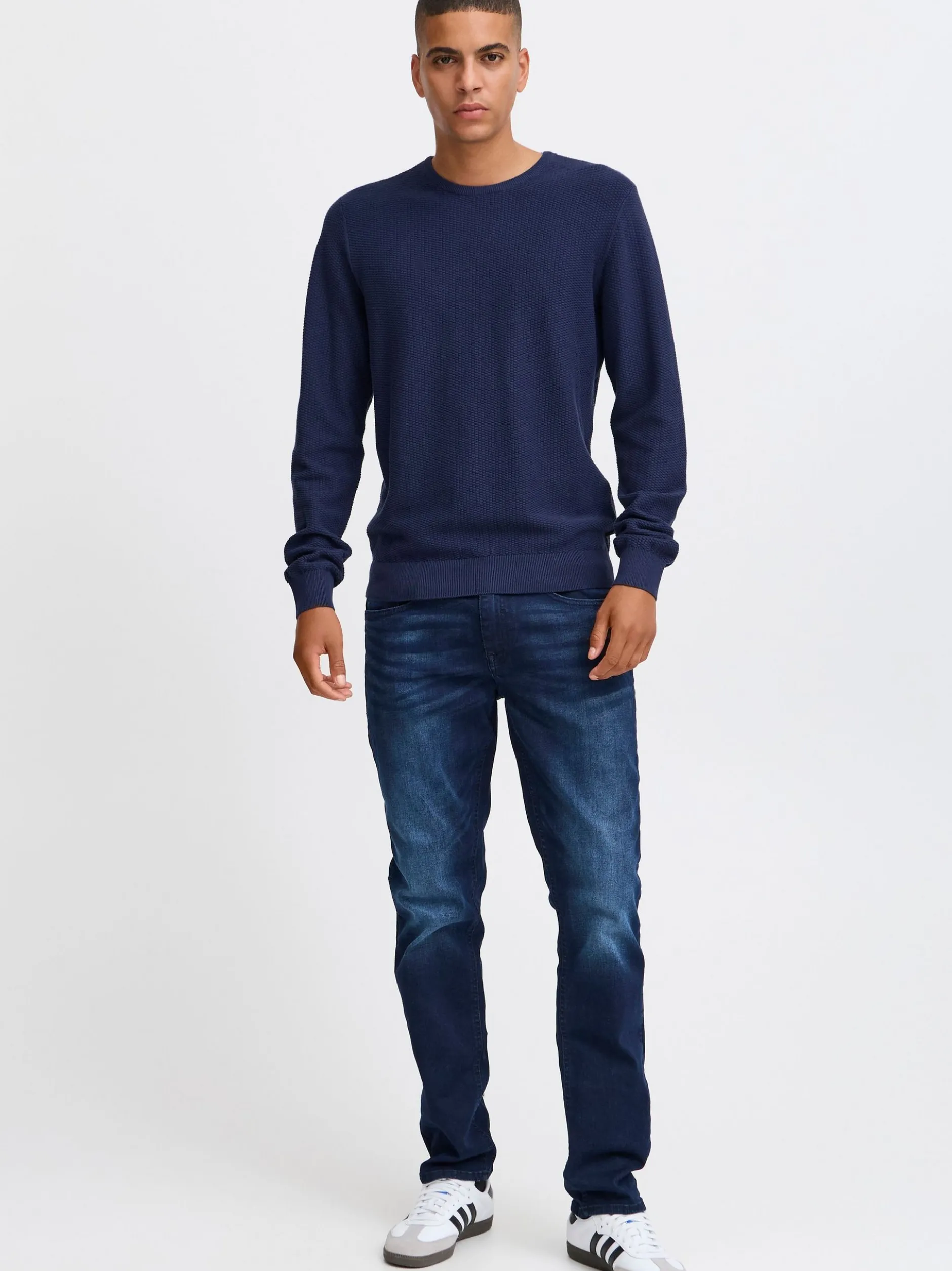 BLEND Herren Strickpullover - BHPullover in blau