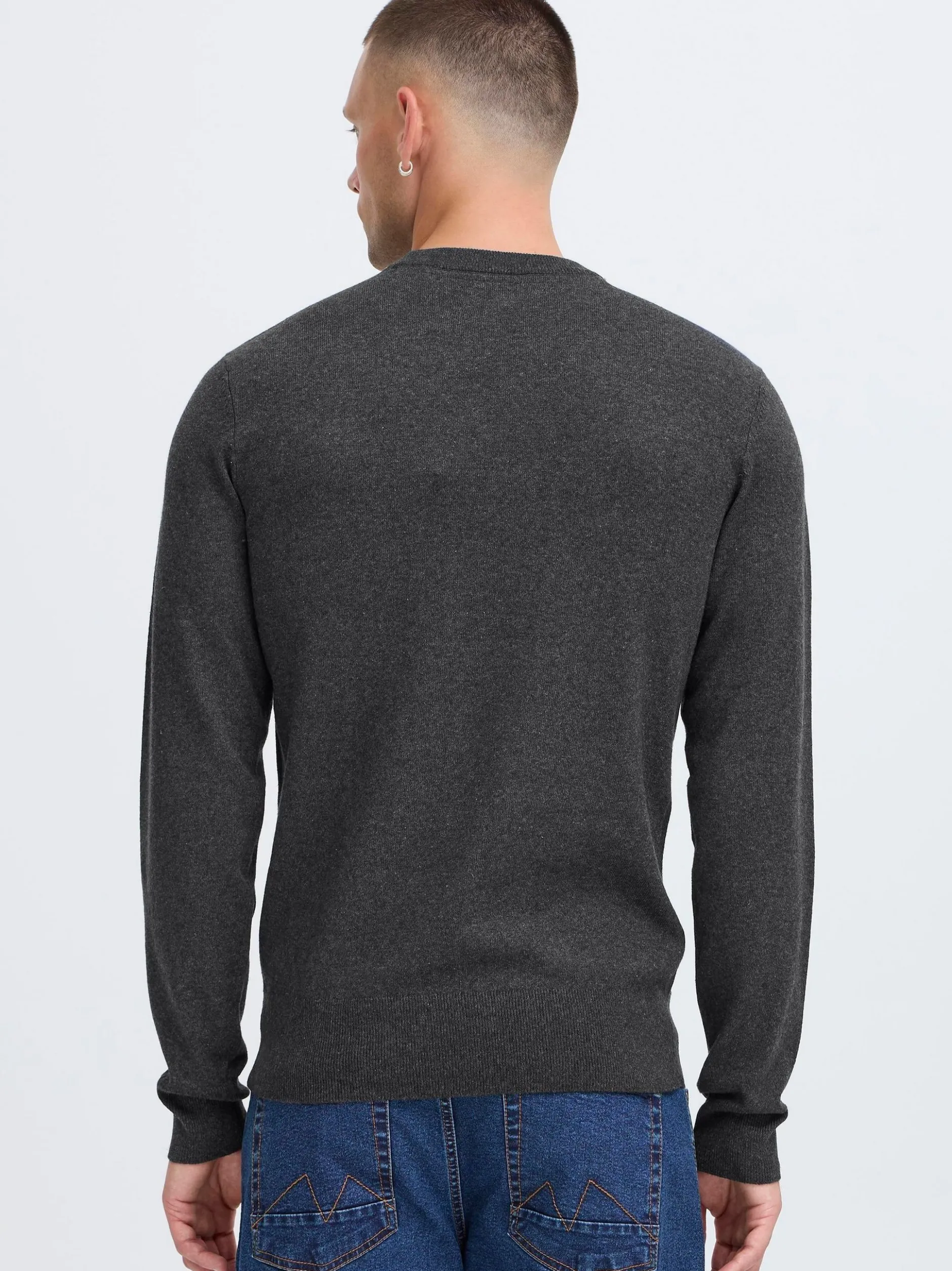 BLEND Herren Strickpullover - BHFinn in anthrazit