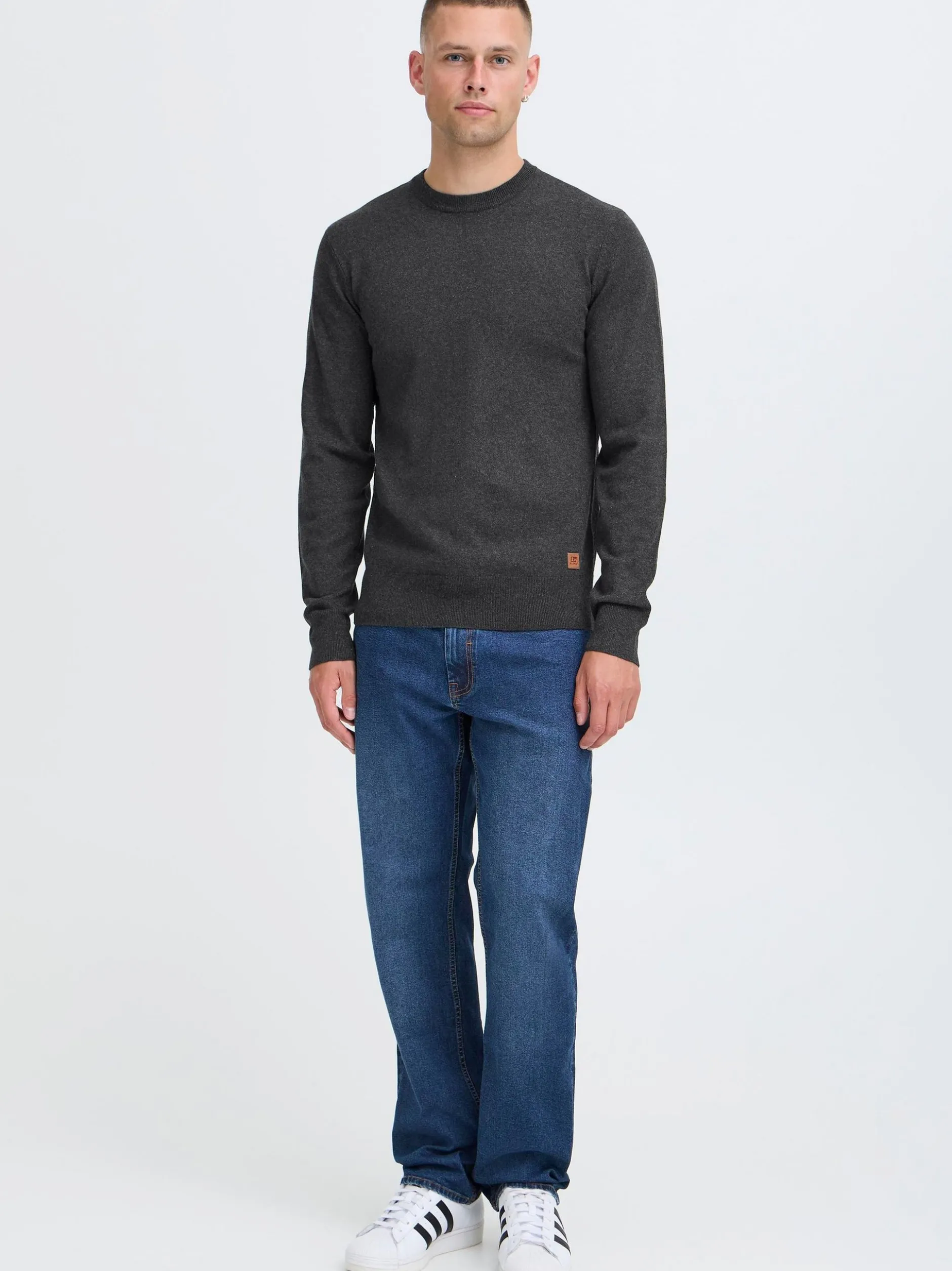 BLEND Herren Strickpullover - BHFinn in anthrazit