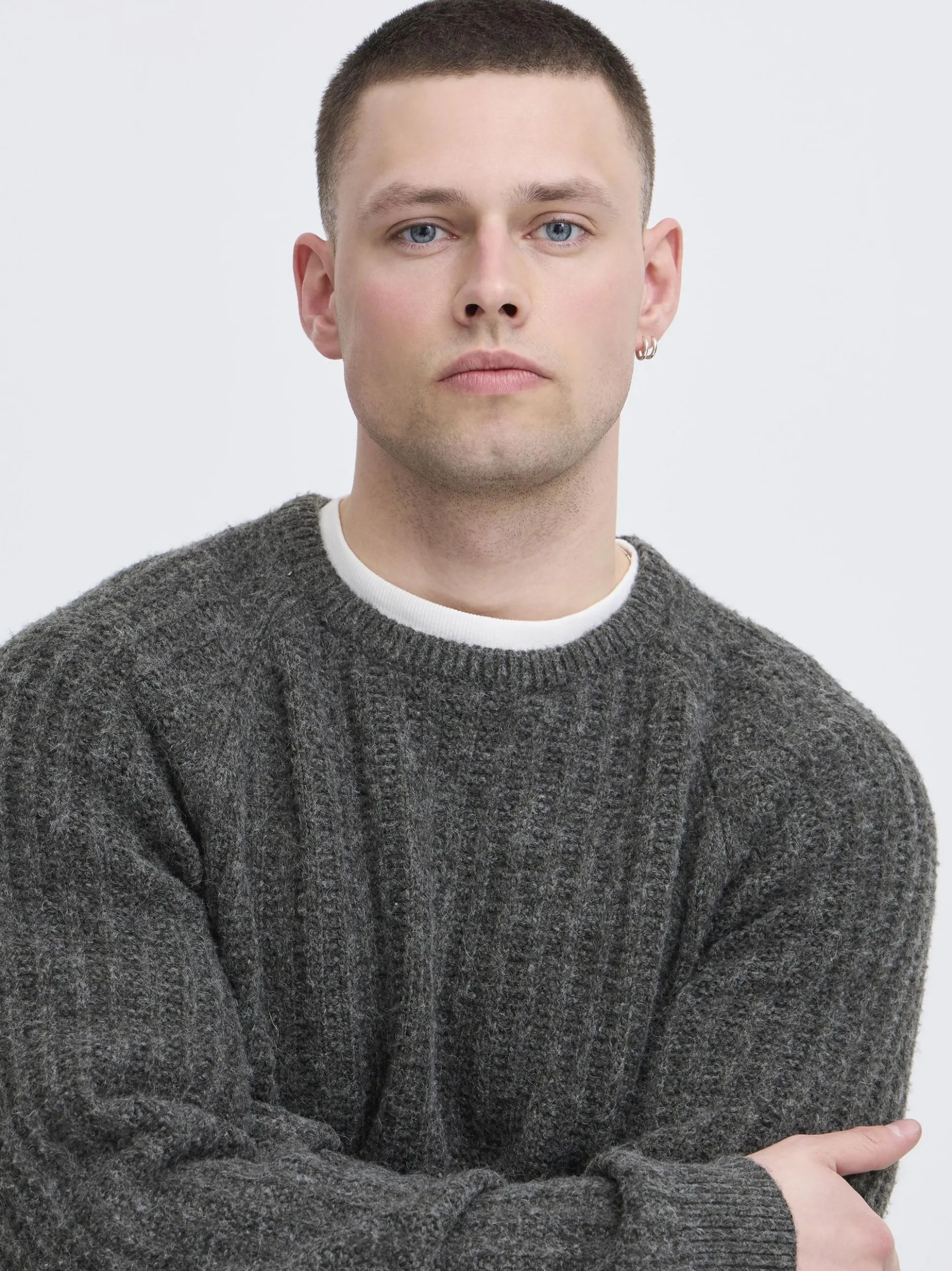 BLEND Herren Strickpullover - BHDexter in grau