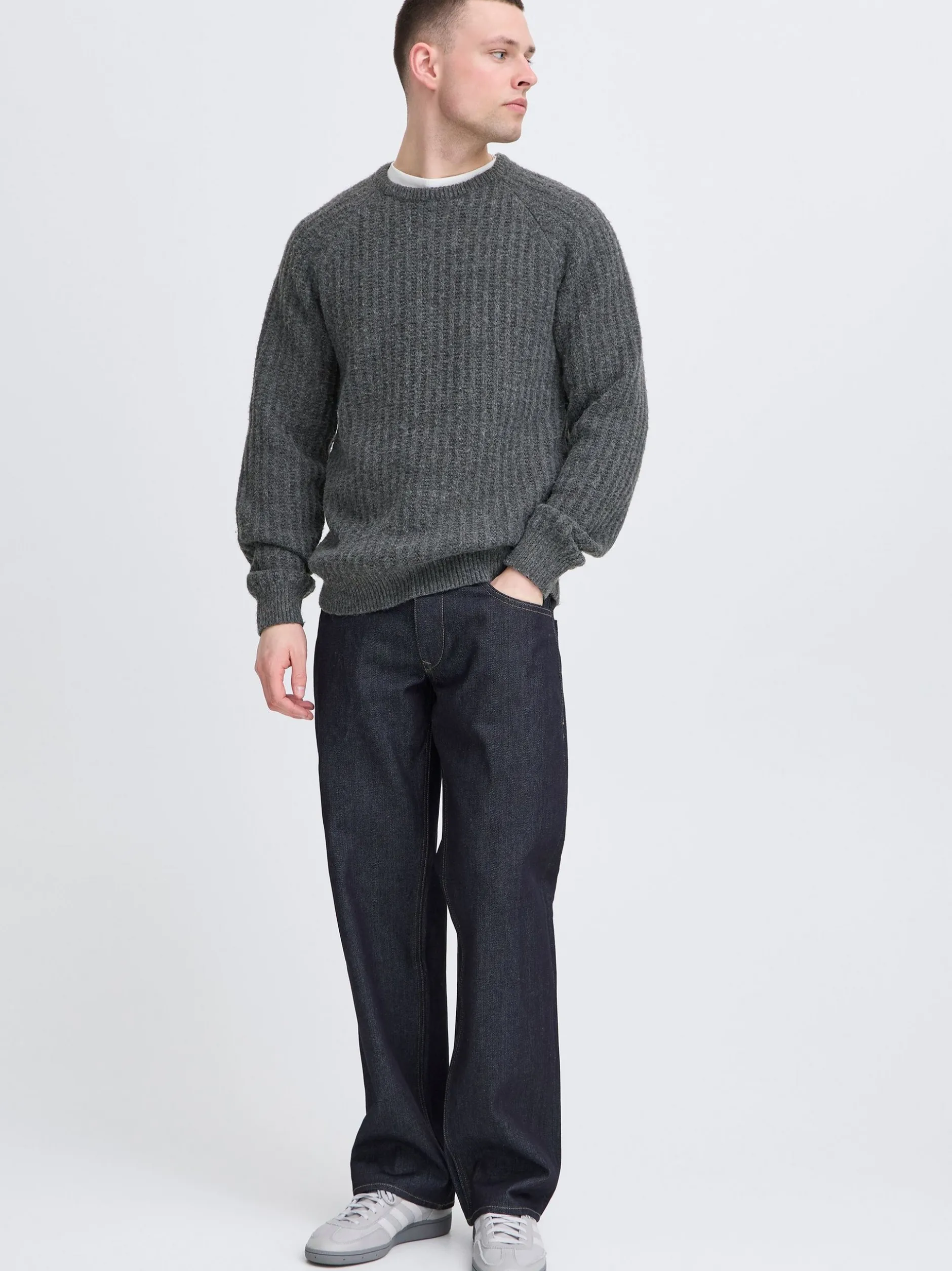 BLEND Herren Strickpullover - BHDexter in grau