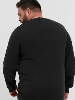 BLEND Herren Strickpullover - BHLars Big & Tall in schwarz