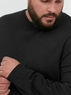 BLEND Herren Strickpullover - BHLars Big & Tall in schwarz