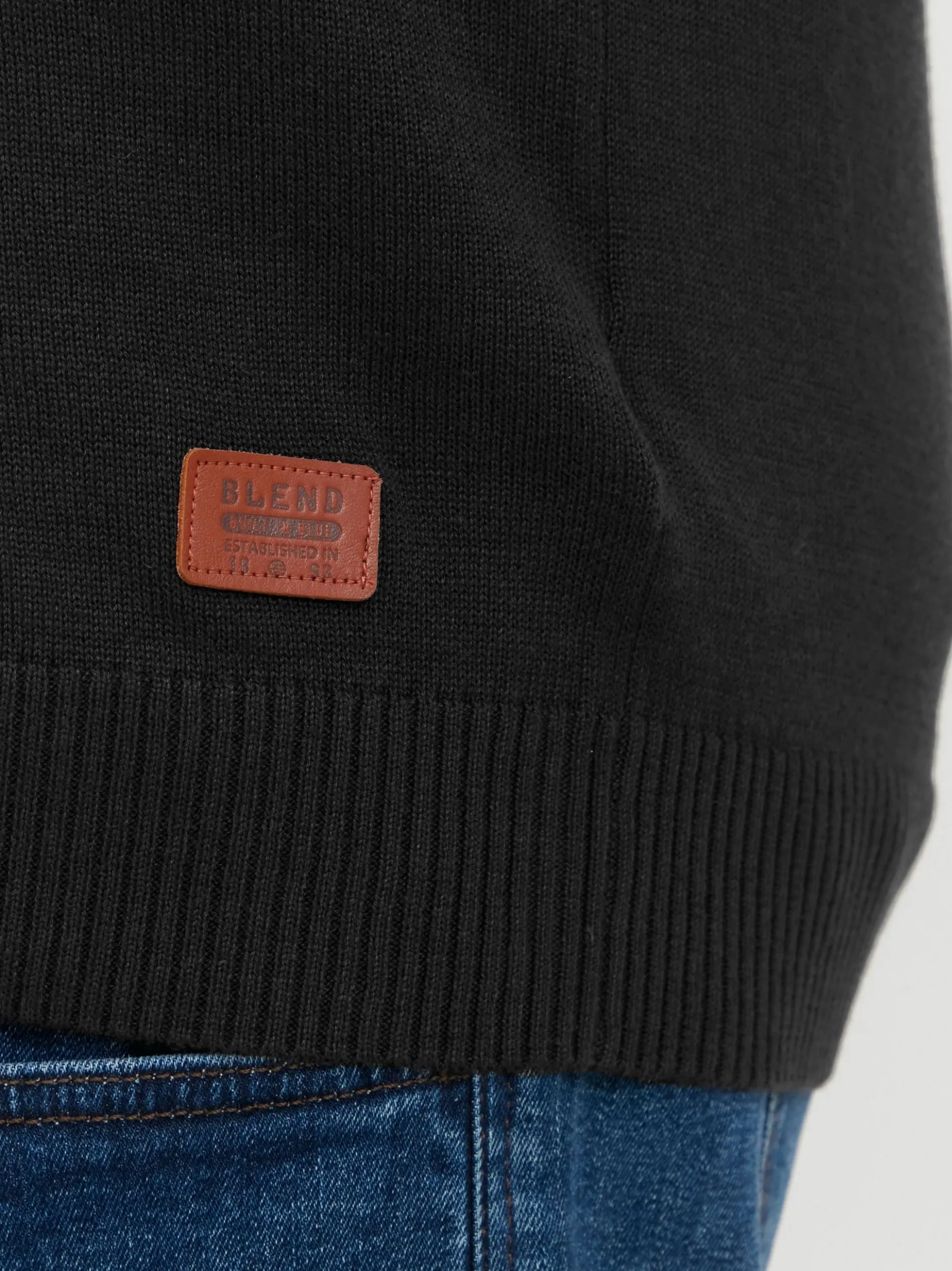 BLEND Herren Strickpullover - BHLars Big & Tall in schwarz