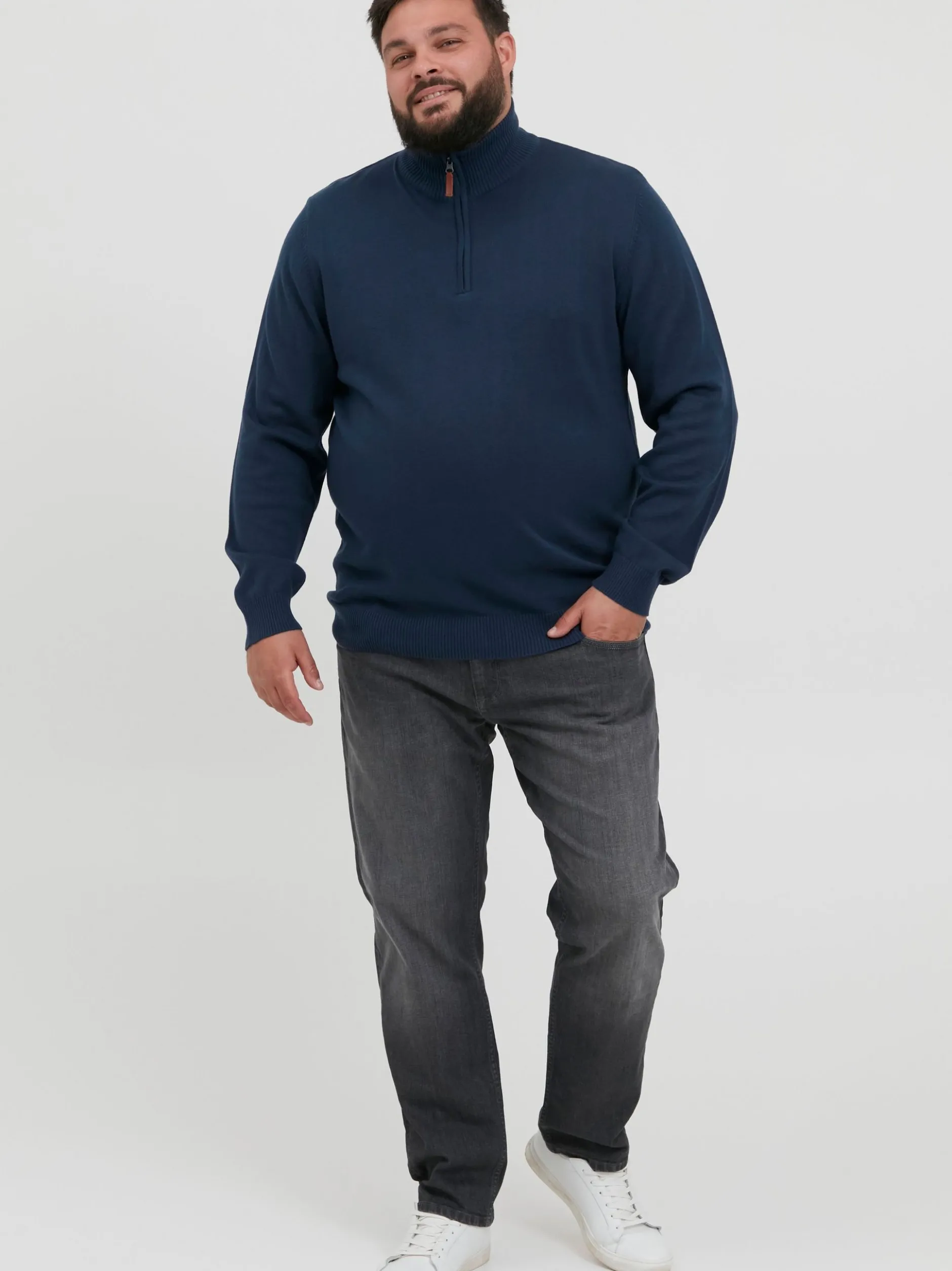 BLEND Herren Strickpullover - BHRobin Big & Tall in blau