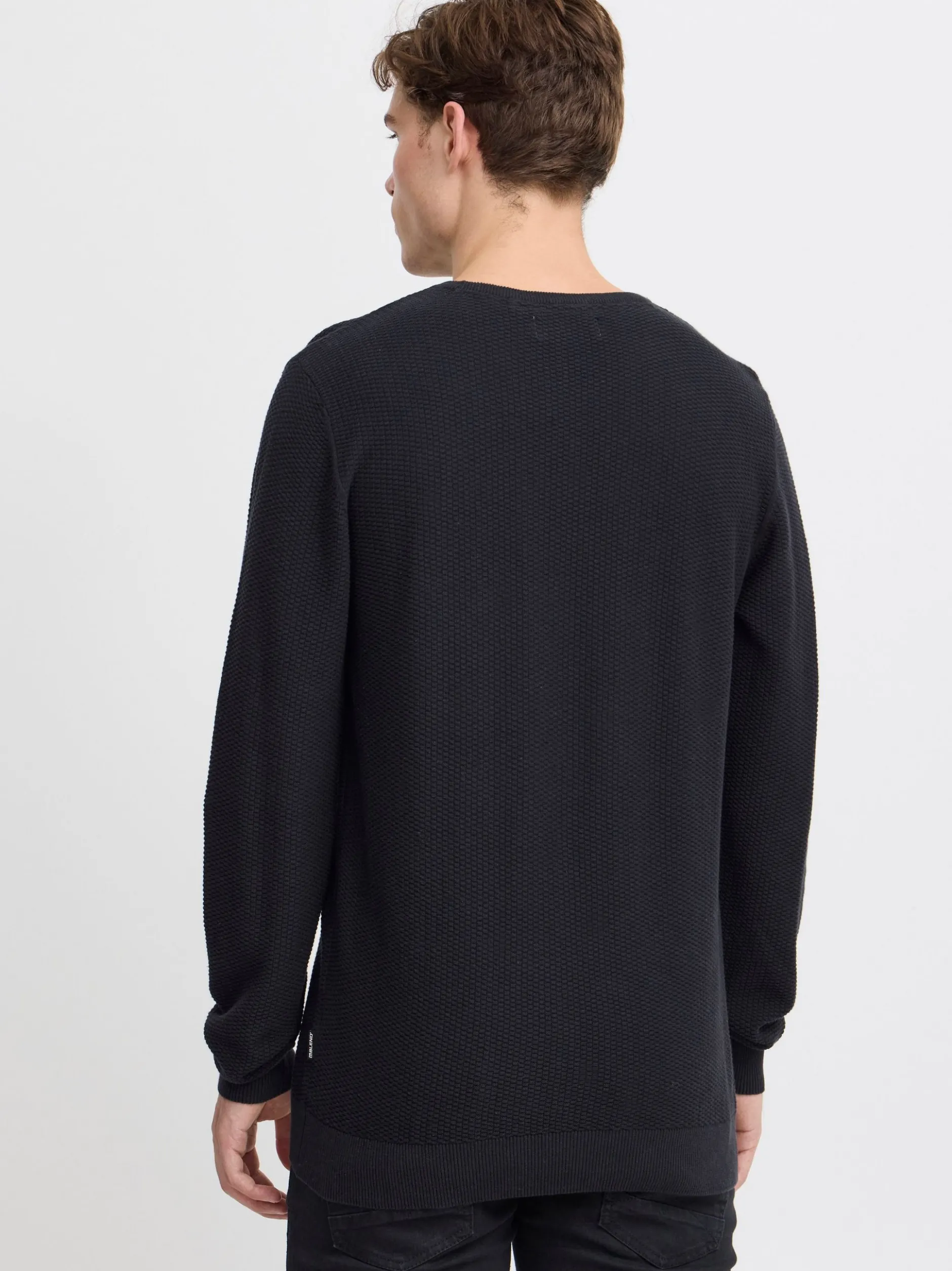 BLEND Herren Strickpullover - BHPullover in schwarz