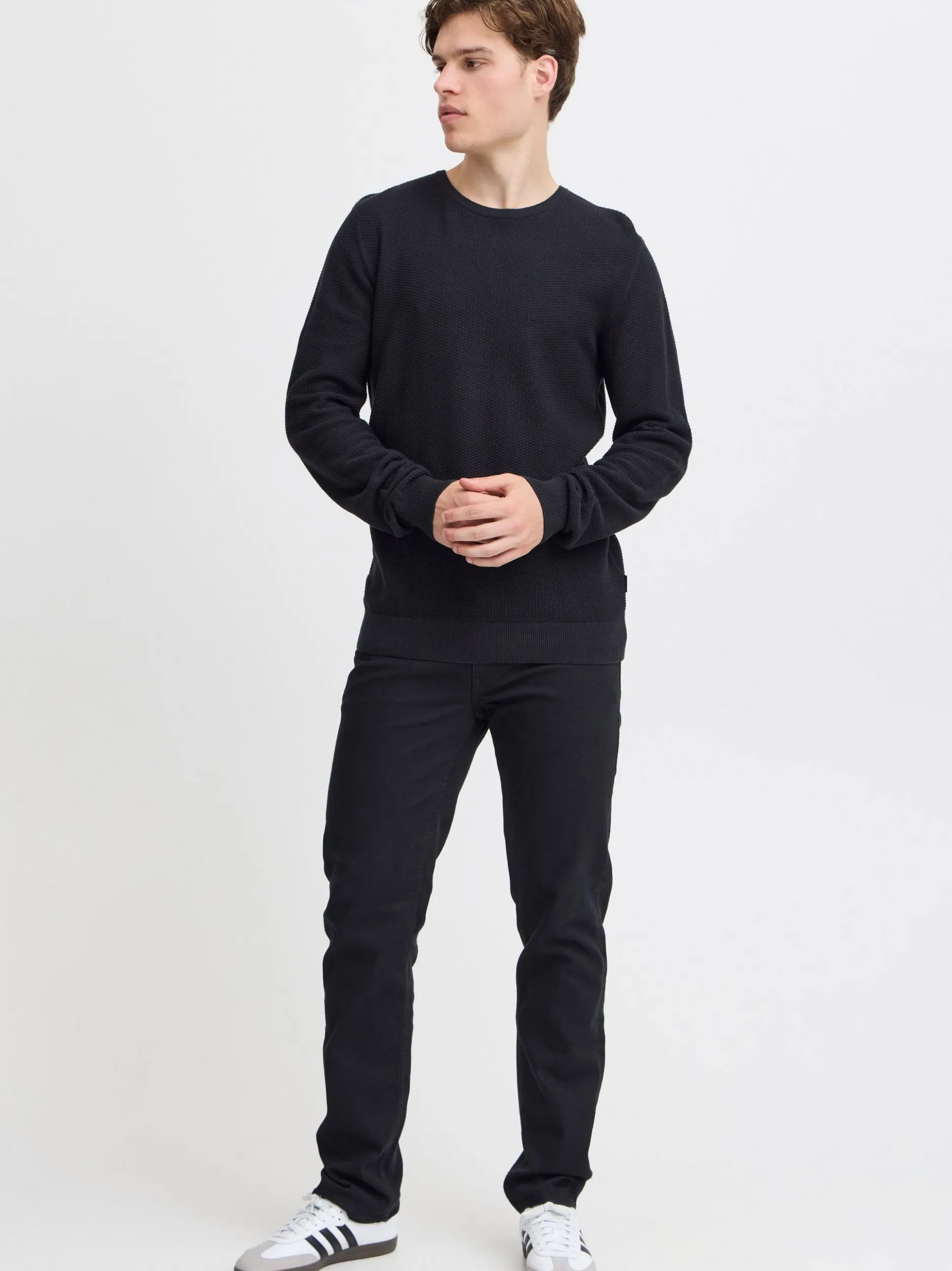 BLEND Herren Strickpullover - BHPullover in schwarz
