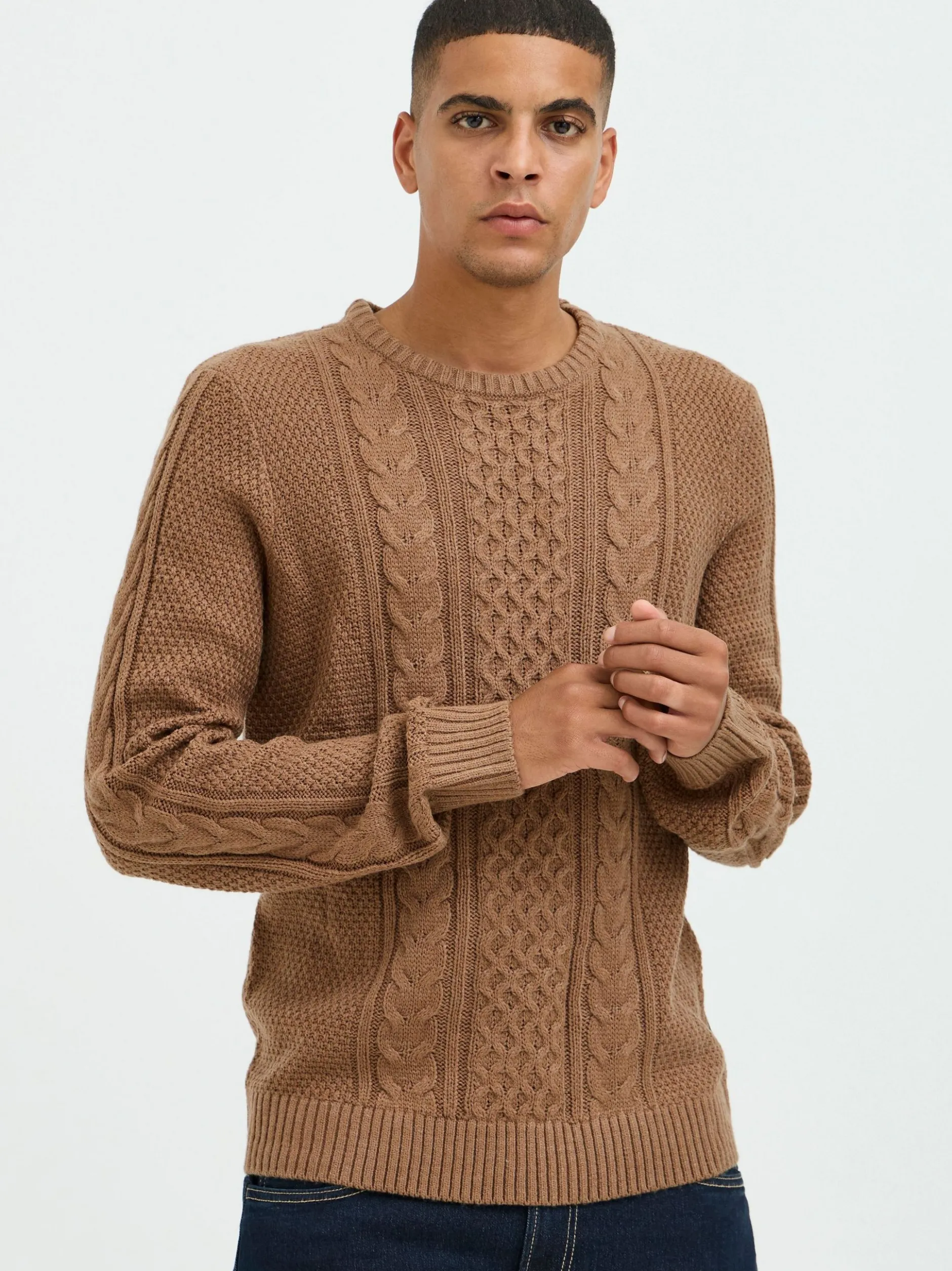 BLEND Herren Strickpullover in braun