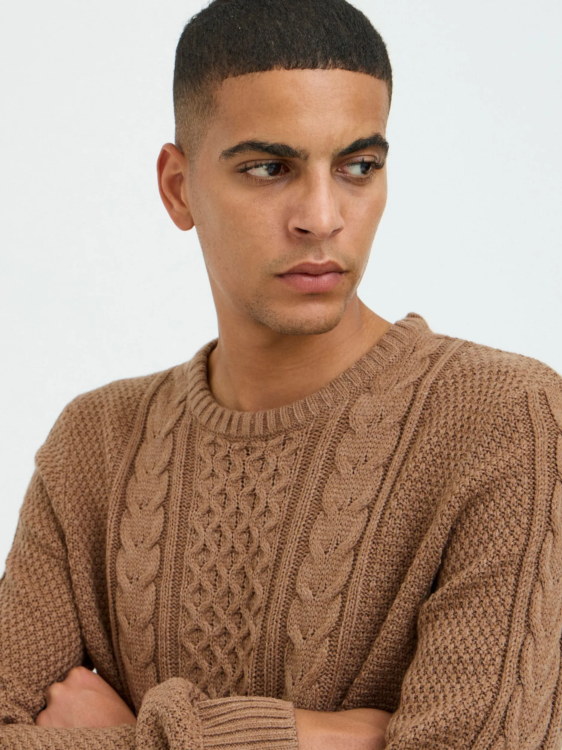 BLEND Herren Strickpullover in braun