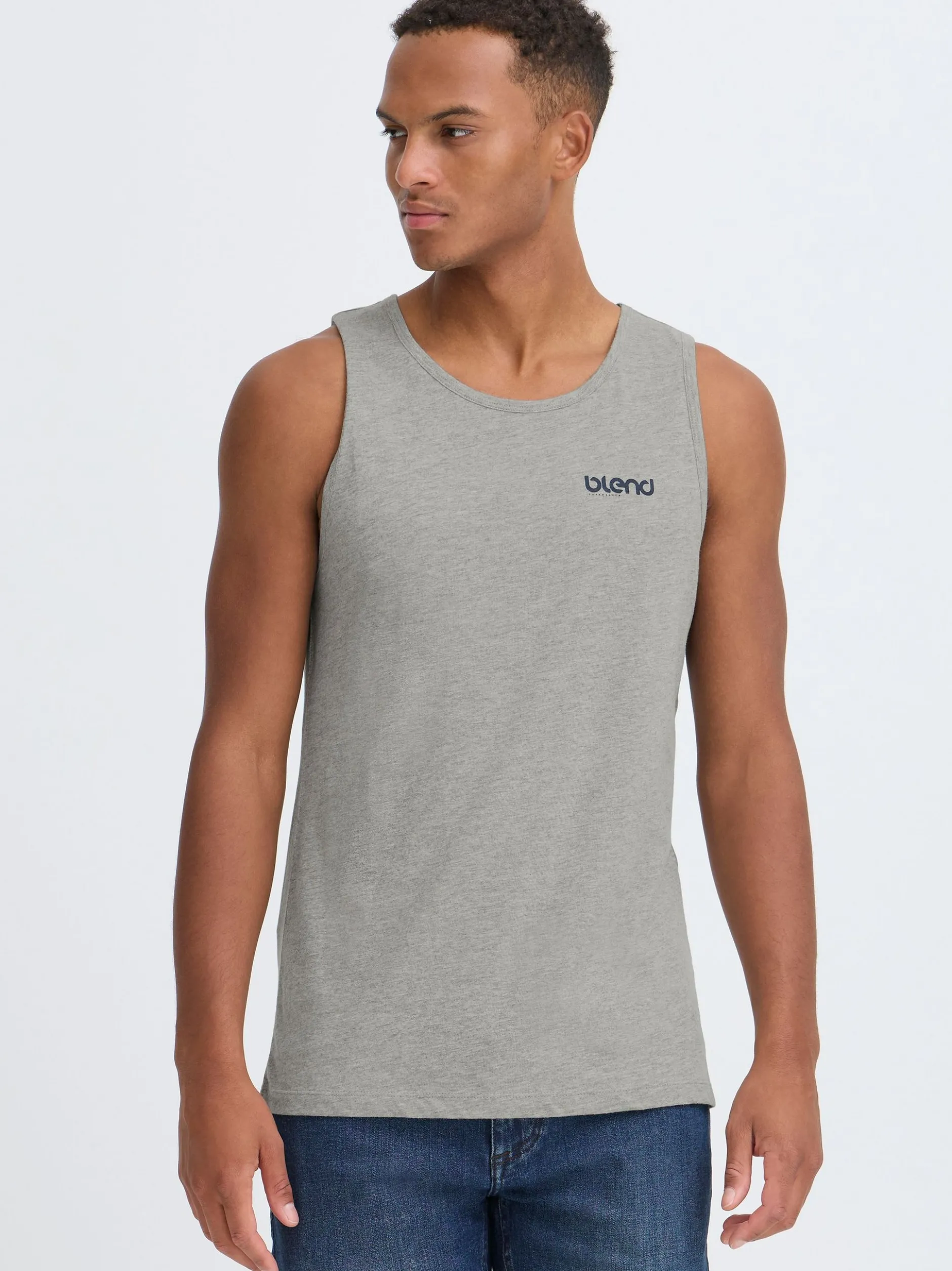 BLEND Herren Tanktop - BHFlok in grau