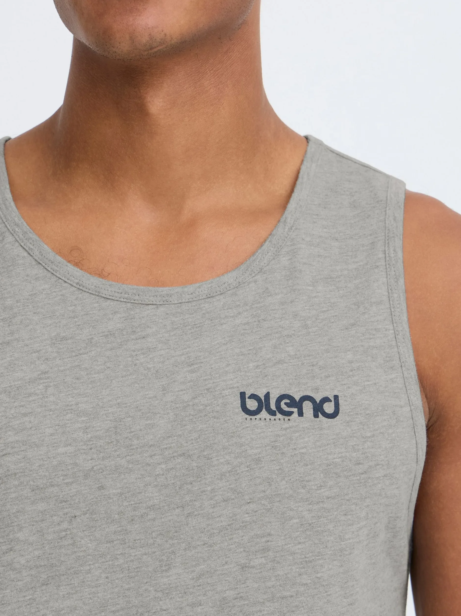 BLEND Herren Tanktop - BHFlok in grau