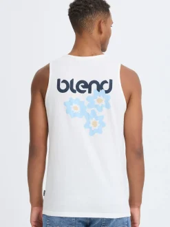 BLEND Herren Tanktop - BHFlok in weiß