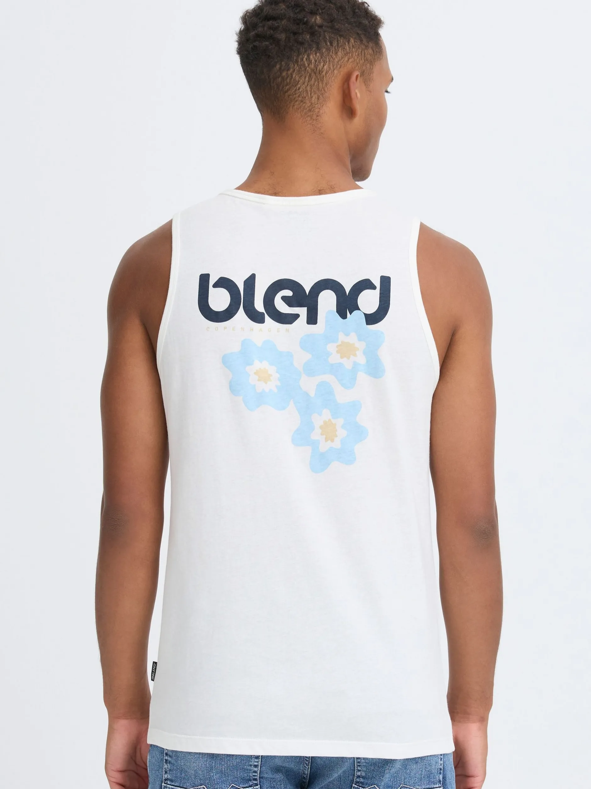BLEND Herren Tanktop - BHFlok in weiß