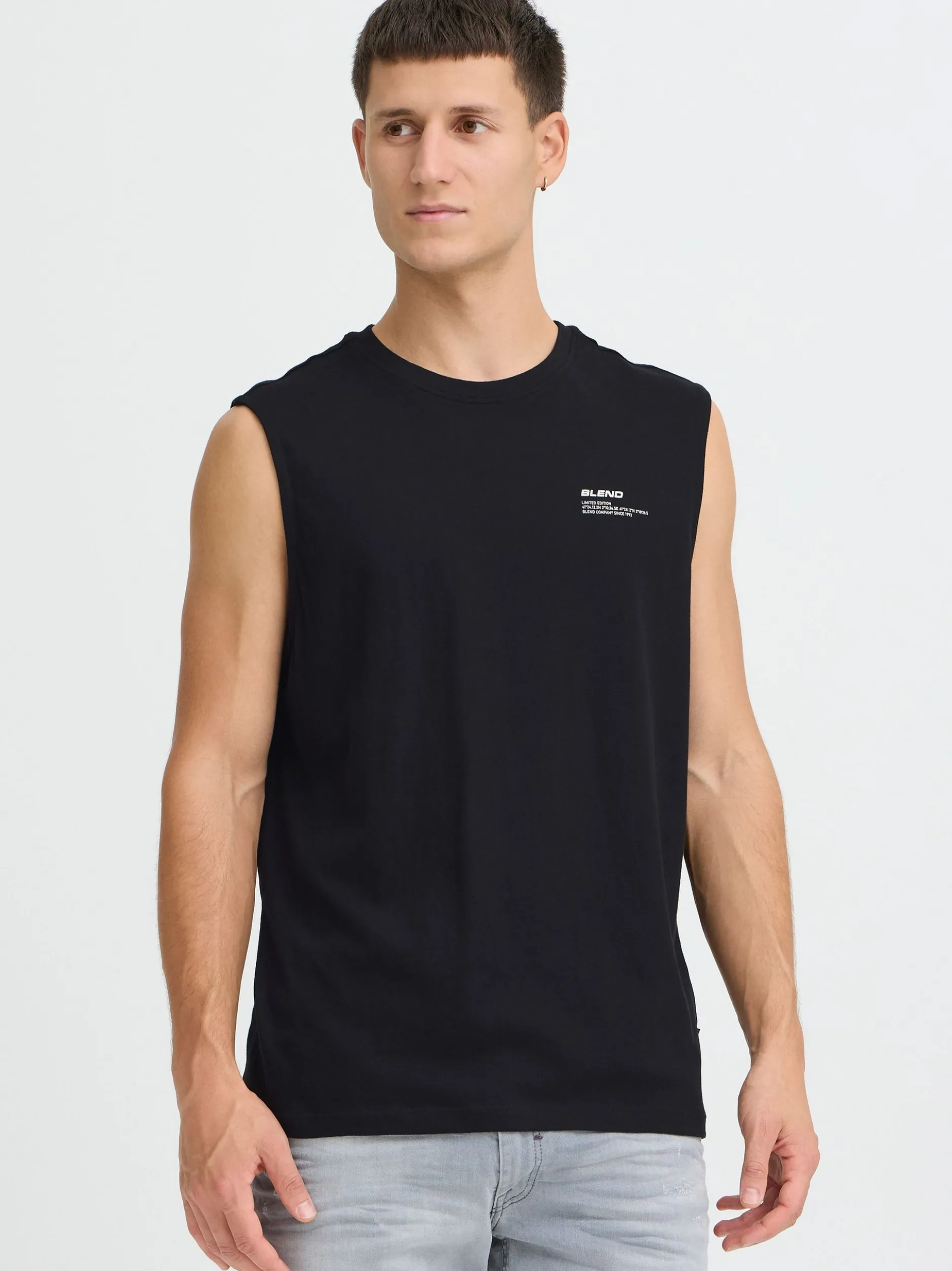 BLEND Herren Tanktop - BHFlox in schwarz