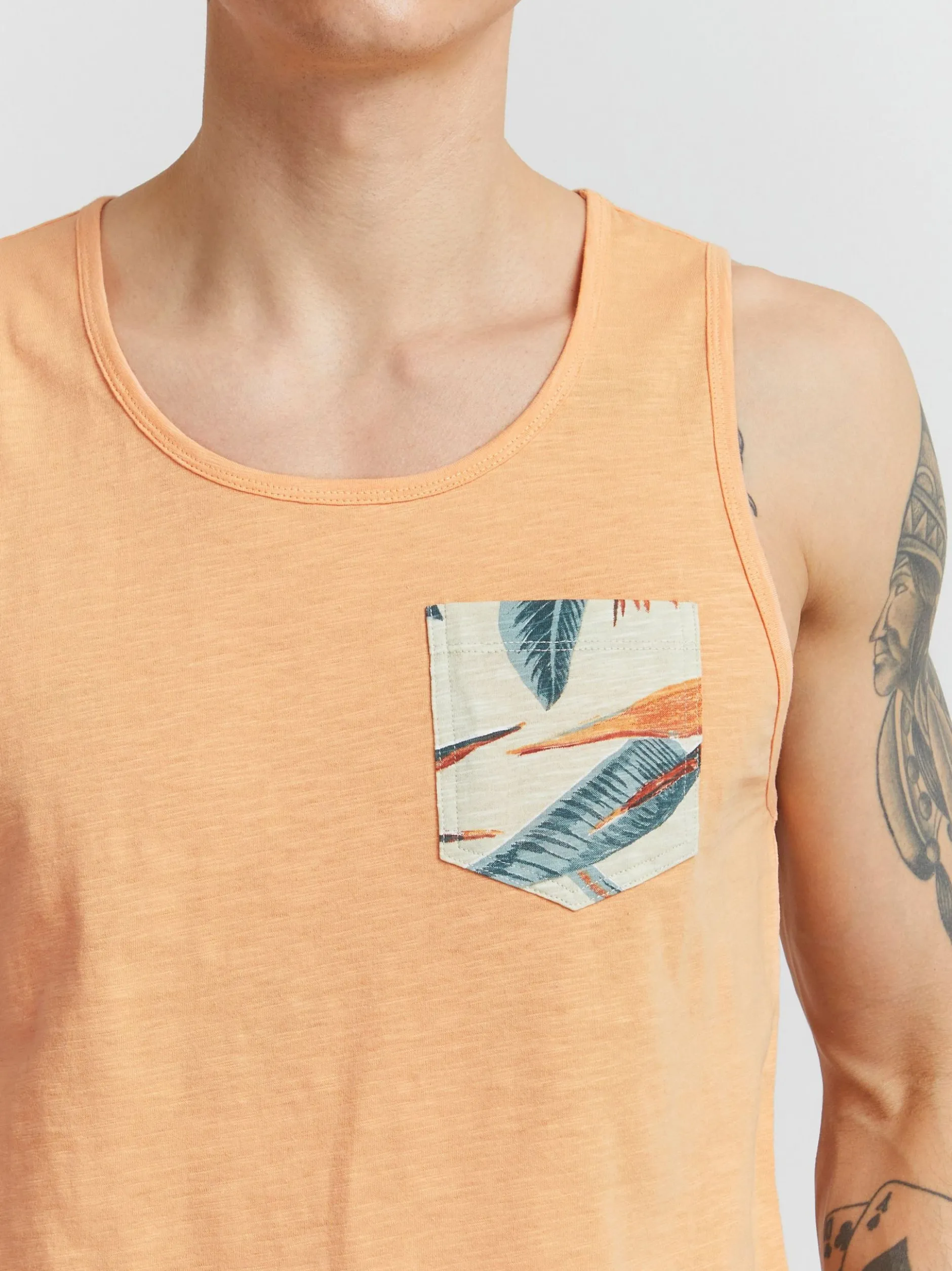 BLEND Herren Tanktop - BHTroppo in aprikot