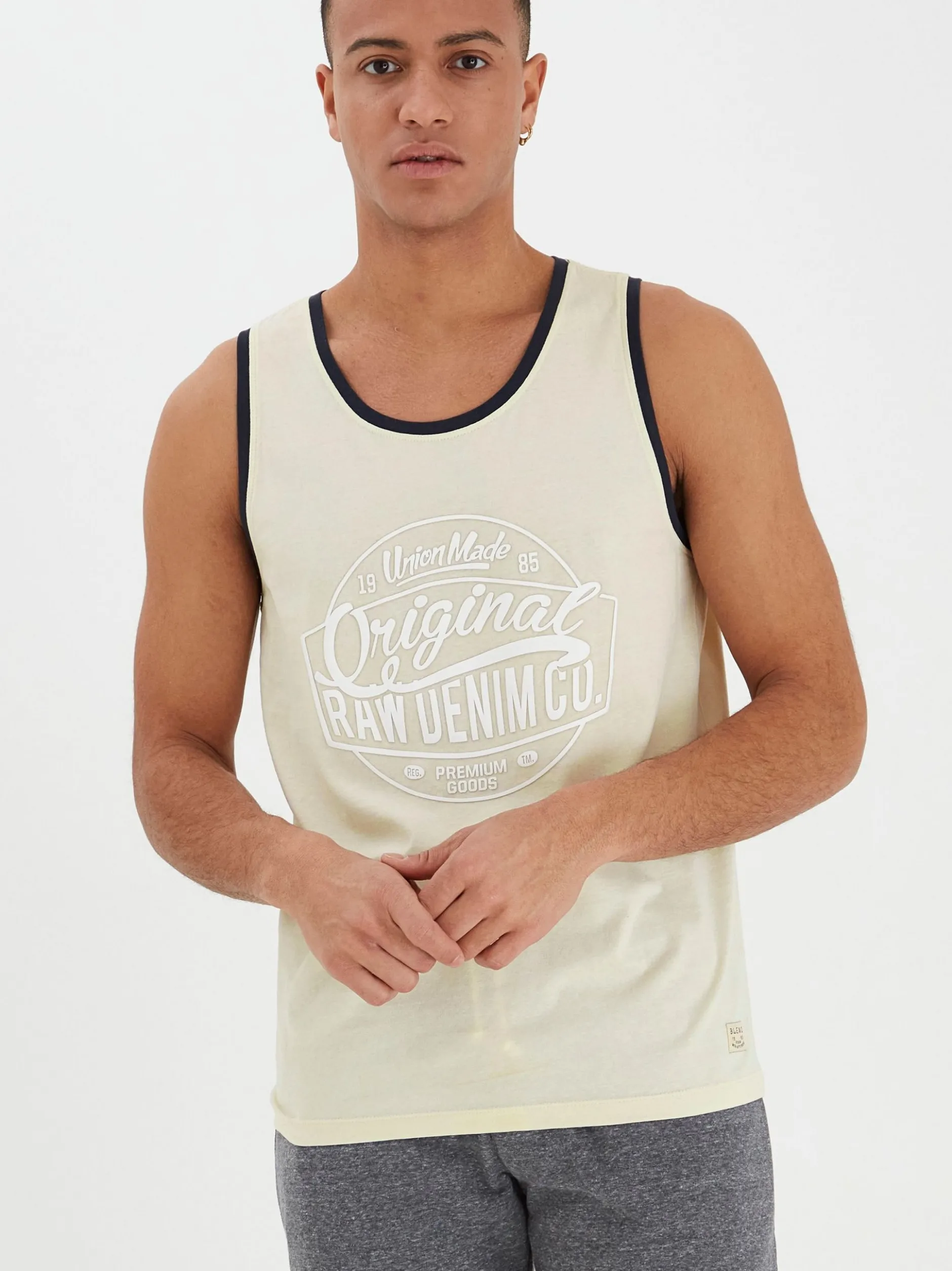 BLEND Herren Tanktop - BHWalex in beige
