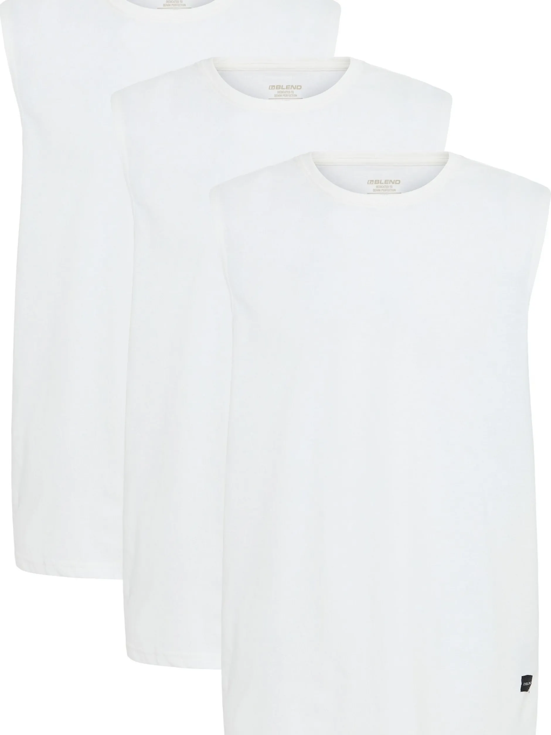 BLEND Herren Tanktops im 3er-Pack in weiß