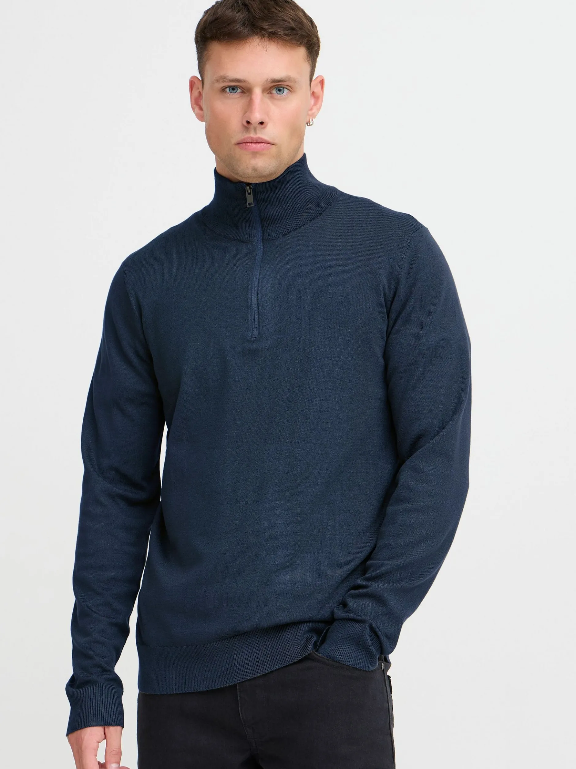 BLEND Herren Troyer - BHPullover in blau