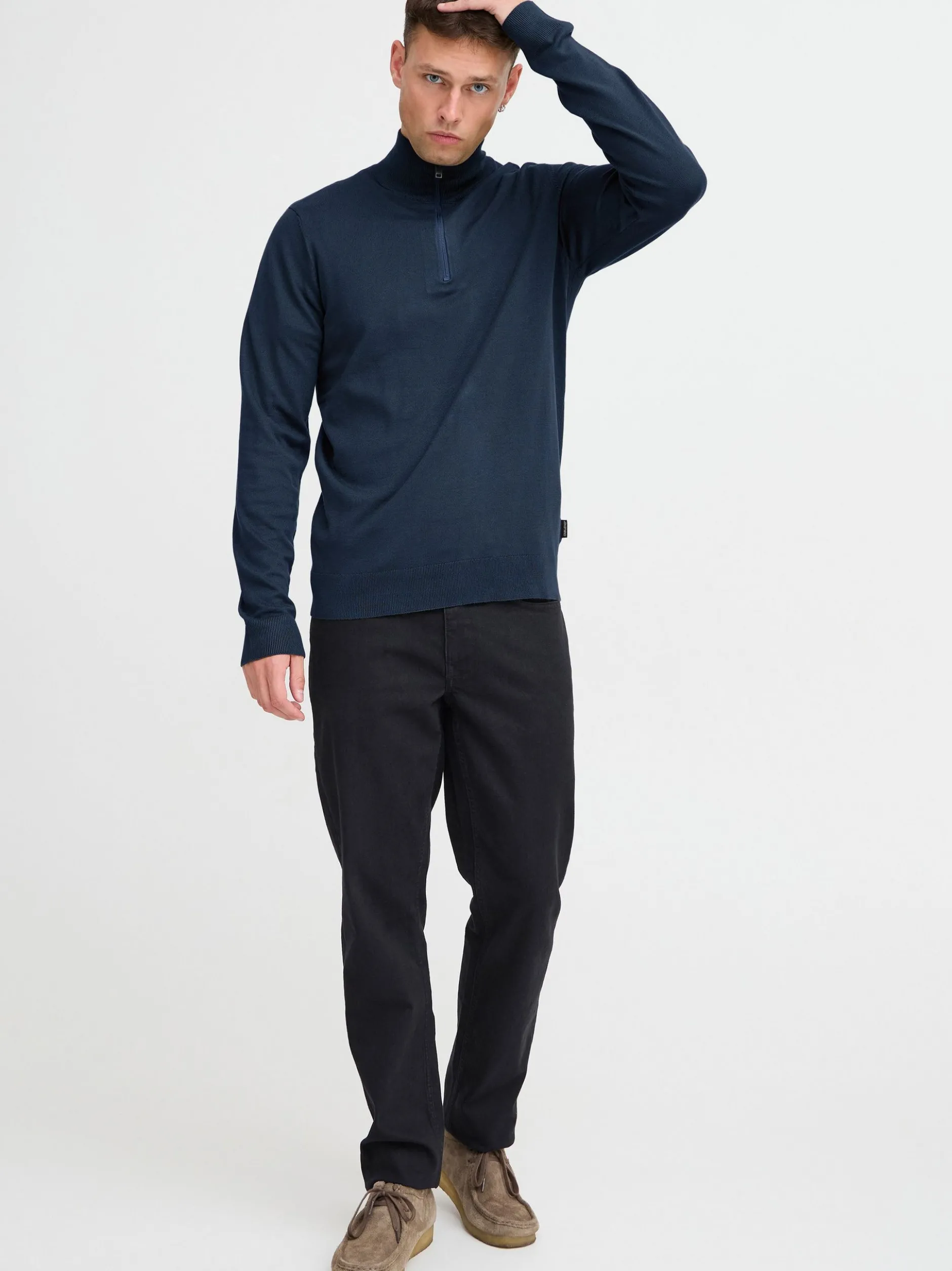 BLEND Herren Troyer - BHPullover in blau