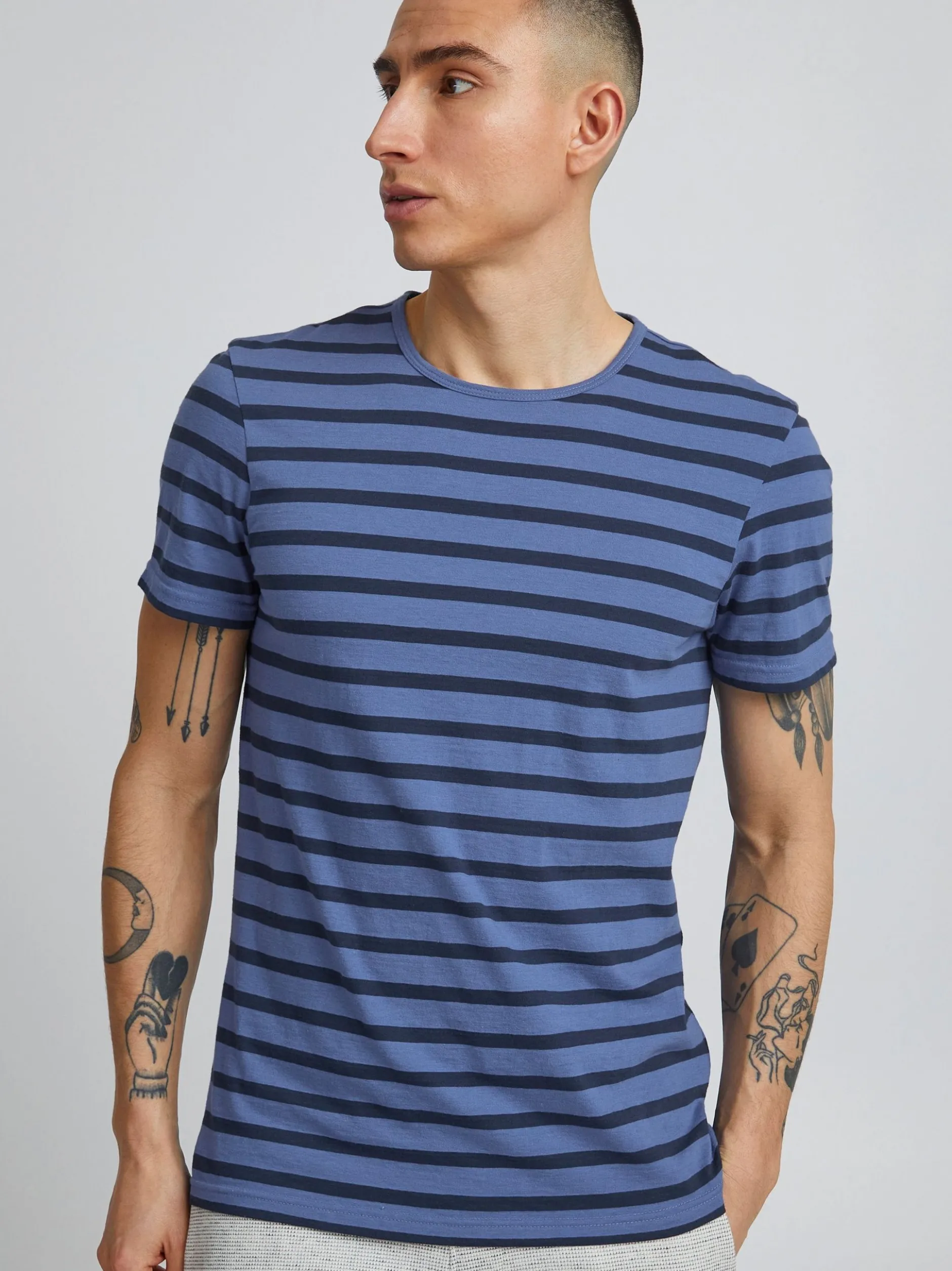 BLEND Herren T-Shirt - BHAbell in blau