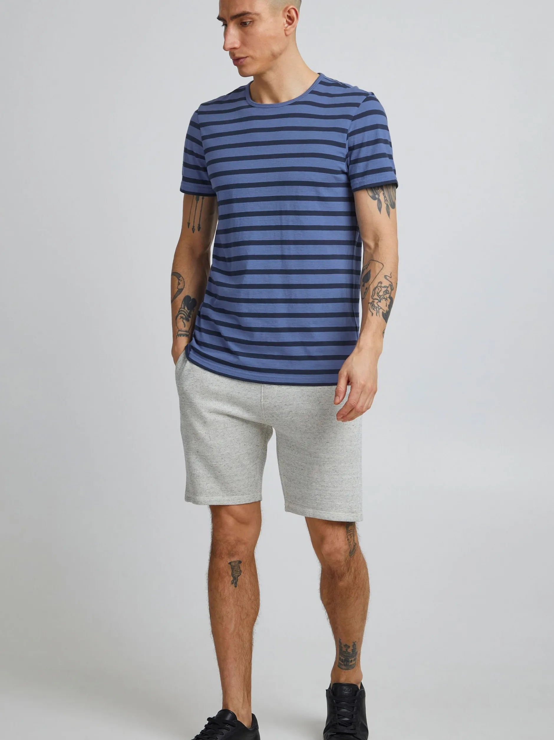 BLEND Herren T-Shirt - BHAbell in blau