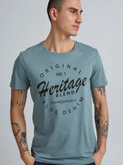 BLEND Herren T-Shirt - BHAbraham in blau
