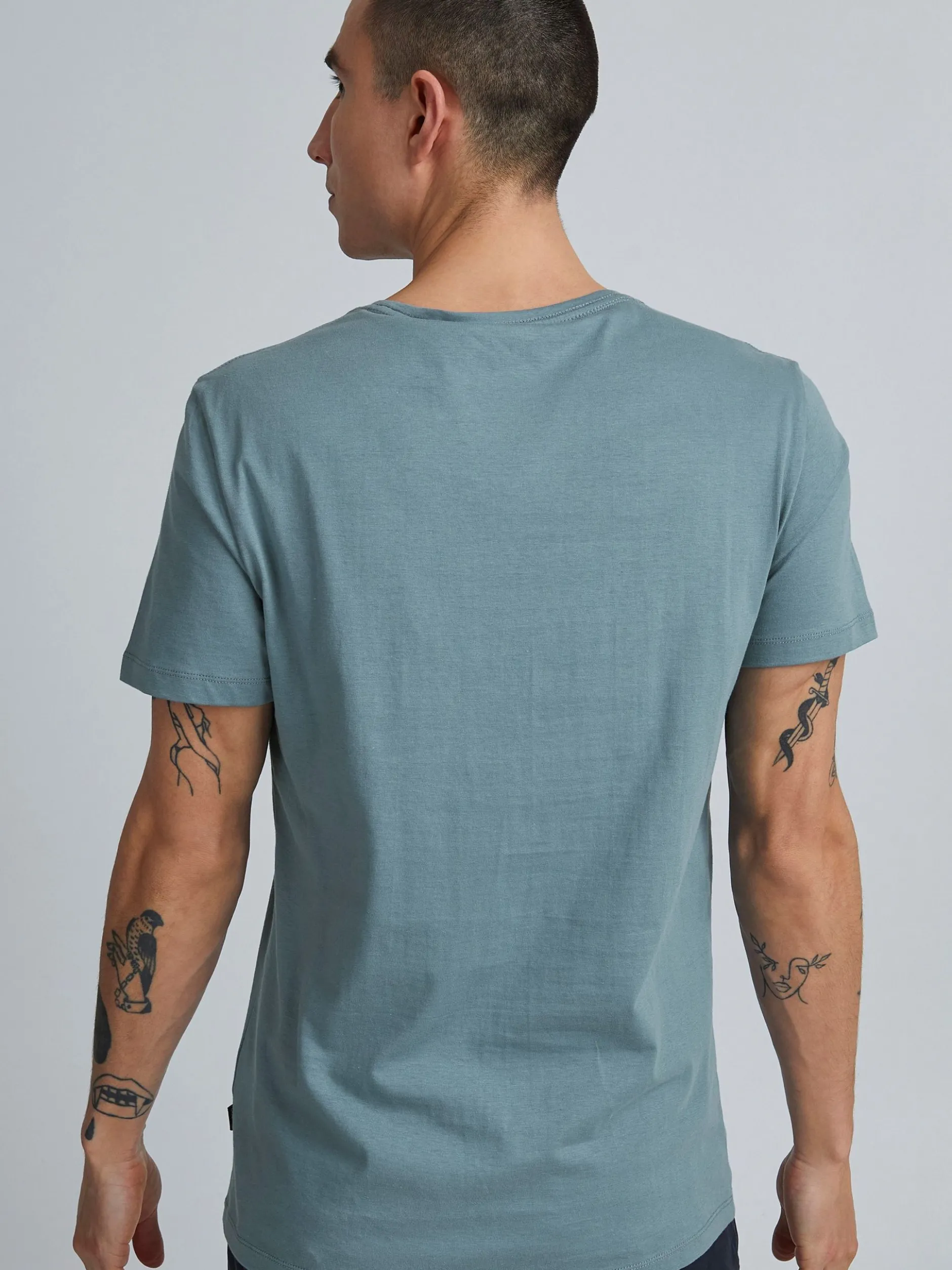BLEND Herren T-Shirt - BHAbraham in blau