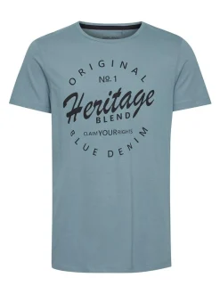 BLEND Herren T-Shirt - BHAbraham in blau