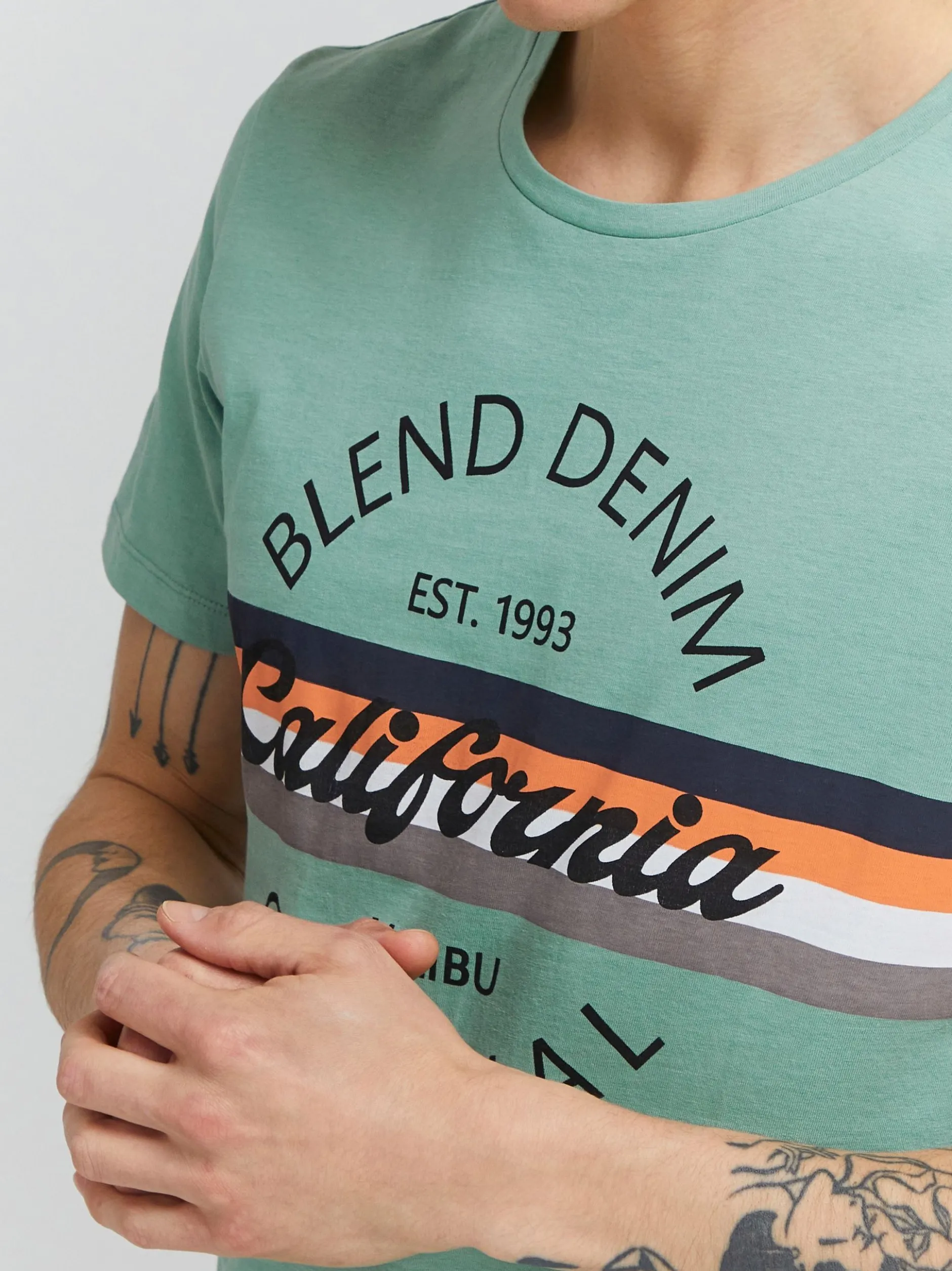 BLEND Herren T-Shirt - BHAdamus in grün