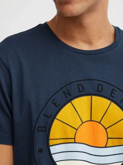 BLEND Herren T-Shirt - BHBammer in blau
