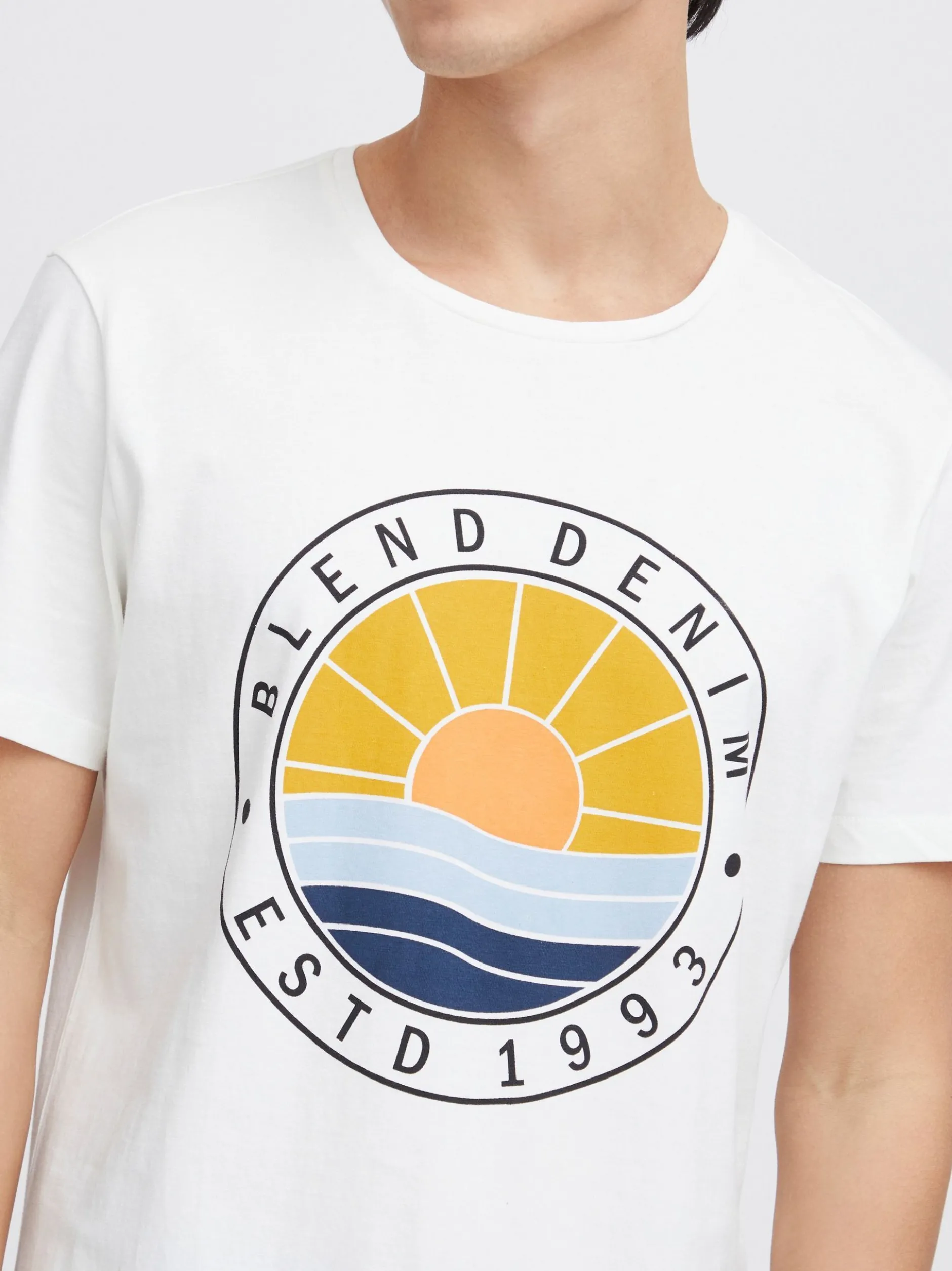 BLEND Herren T-Shirt - BHBammer in weiß