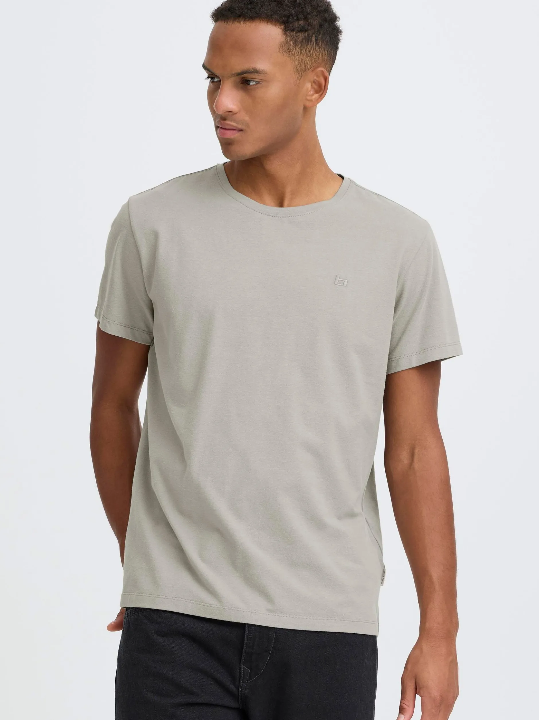 BLEND Herren T-Shirt - BHDinton in hellgrau