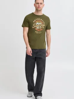 BLEND Herren T-Shirt - BHJace - 2er-Pack in grün
