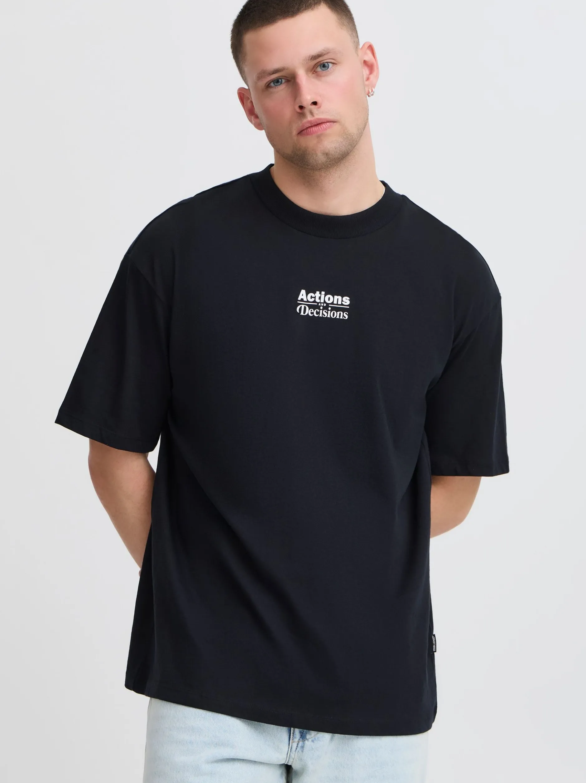 BLEND Herren T-Shirt - BHJamil in schwarz