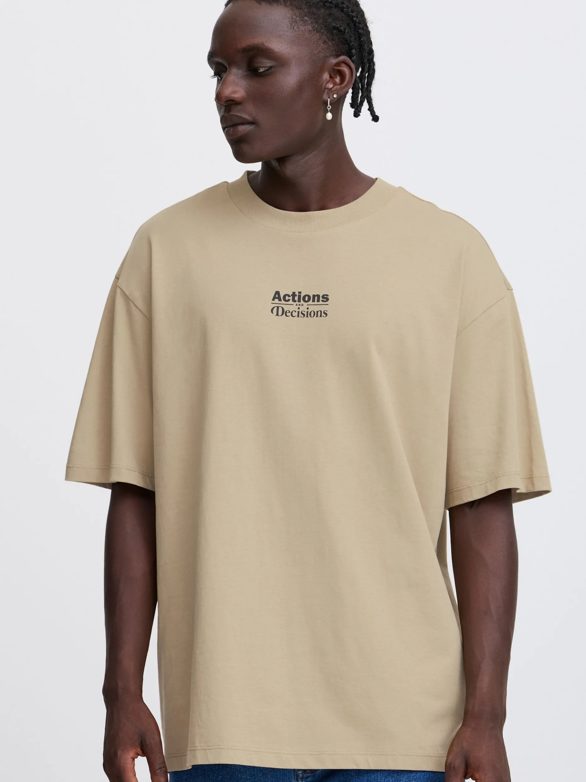 BLEND Herren T-Shirt - BHJamil in beige