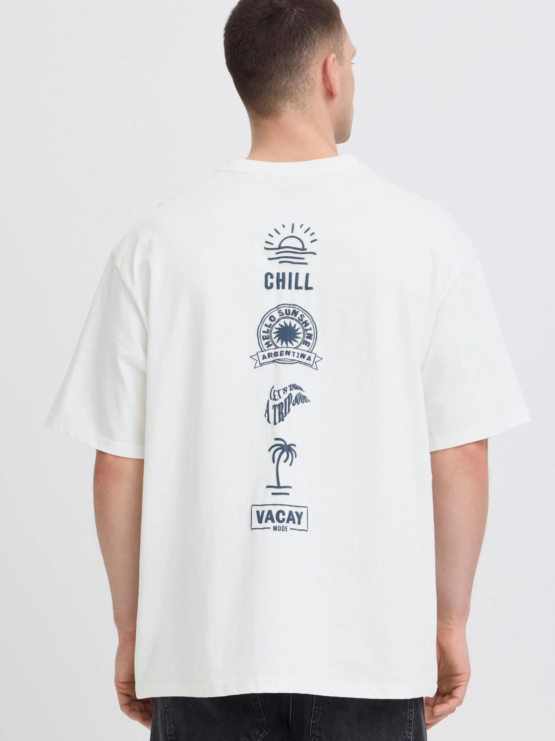 BLEND Herren T-Shirt - BHJehon in weiß