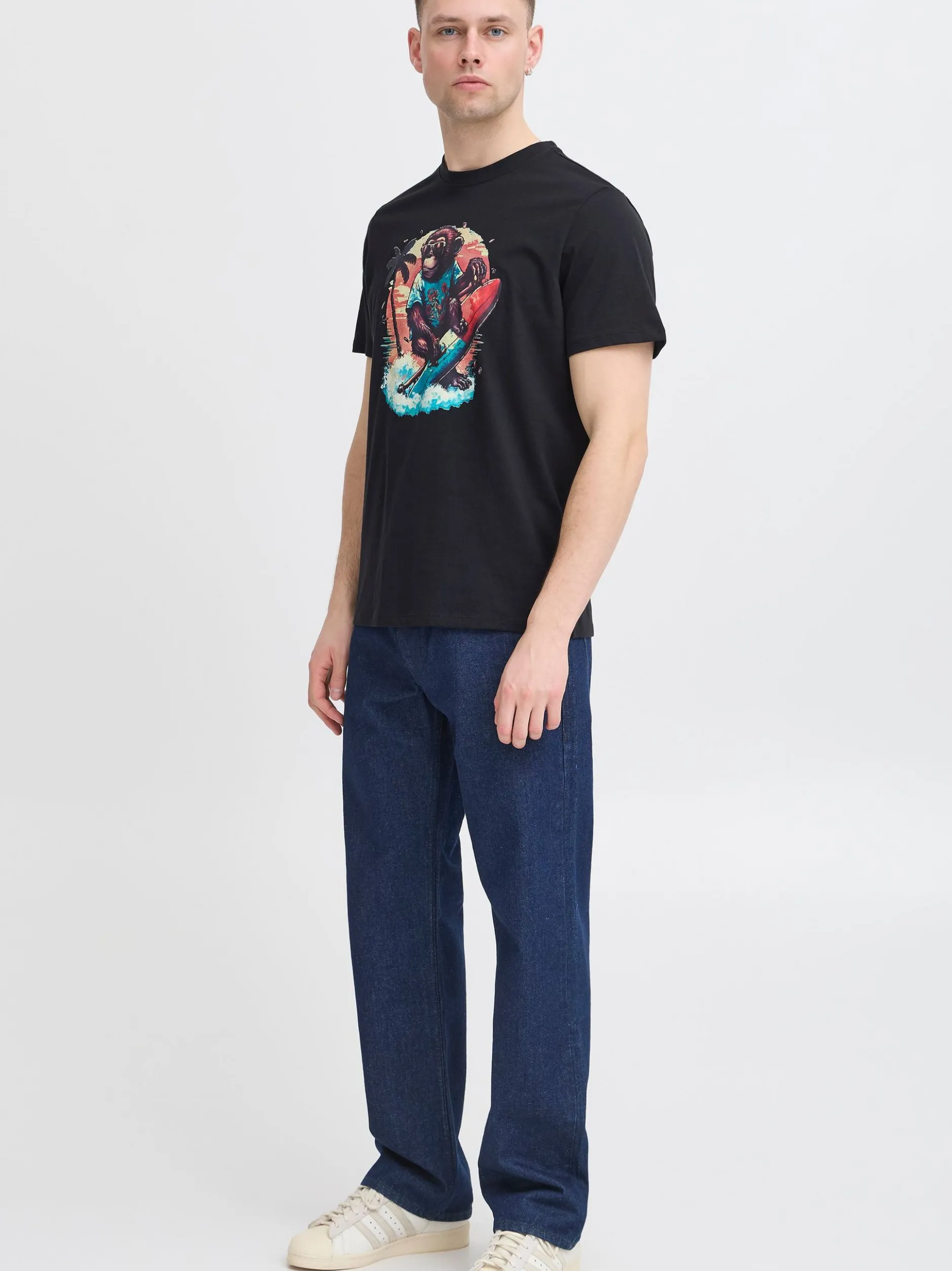BLEND Herren T-Shirt - BHJessy in schwarz