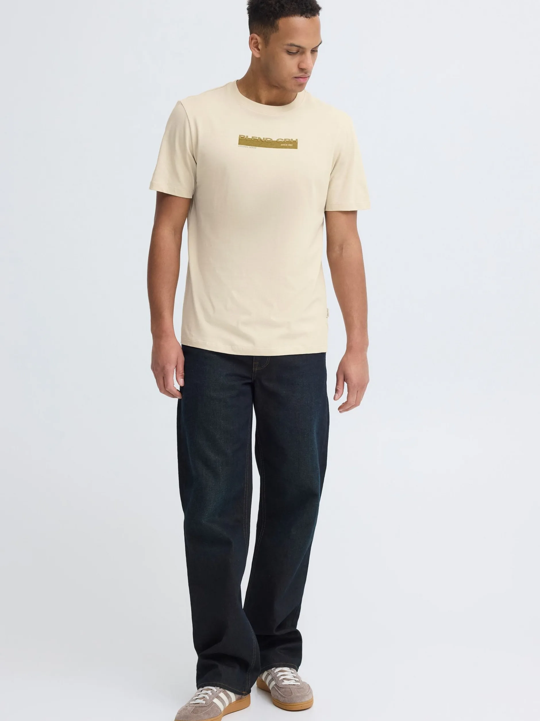 BLEND Herren T-Shirt - BHKemuel in beige