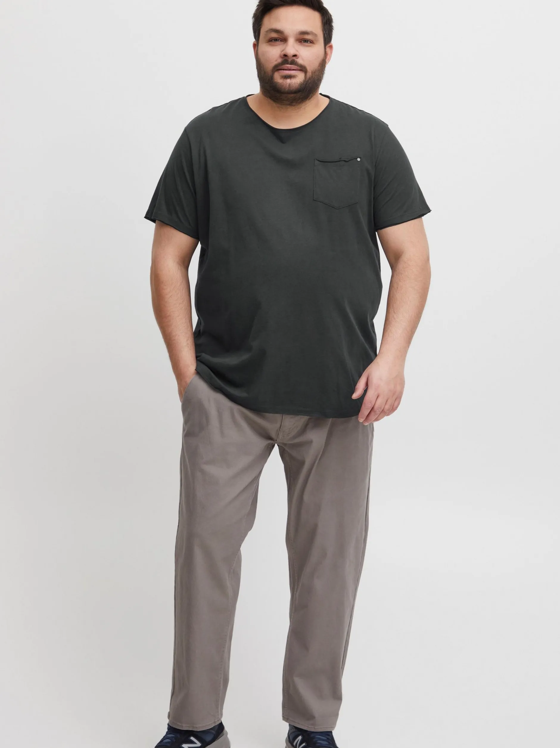 BLEND Herren T-Shirt - BHNOEL Big & Tall in schwarz