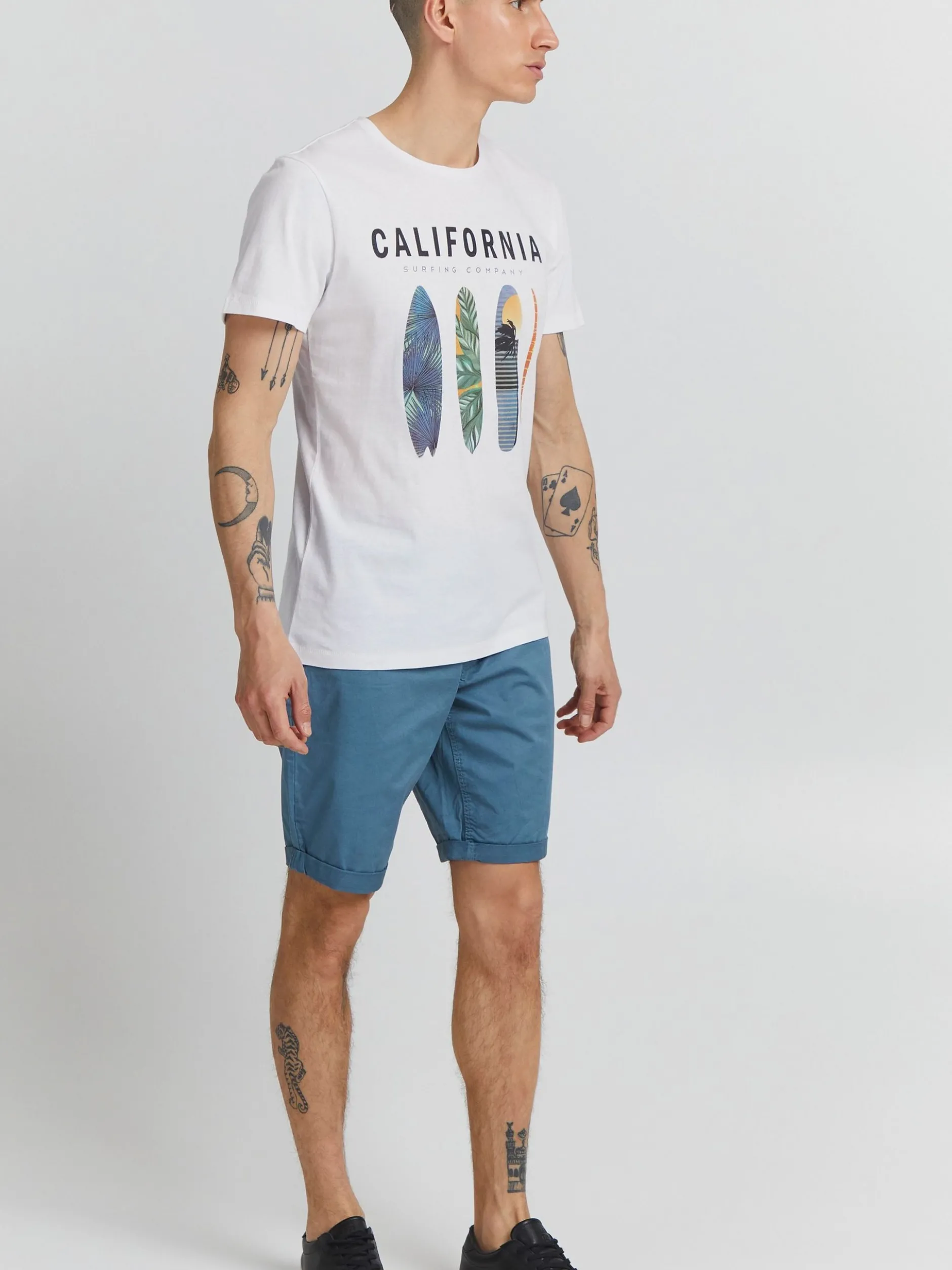 BLEND Herren T-Shirt - BHOrin in weiß