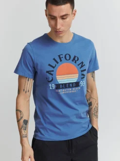 BLEND Herren T-Shirt - BHOrtwin in blau