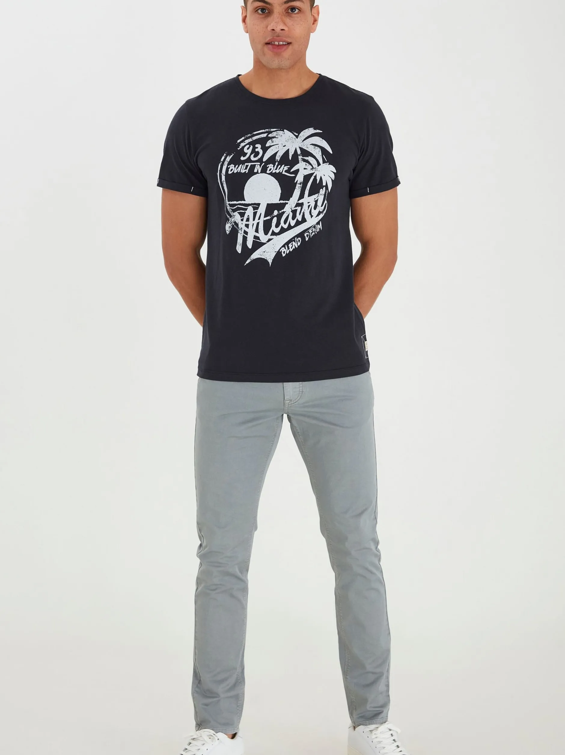 BLEND Herren T-Shirt - BHPerry in blau