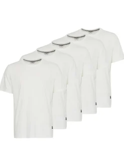 BLEND Herren T-Shirt - BHtee 5er-Pack in weiß