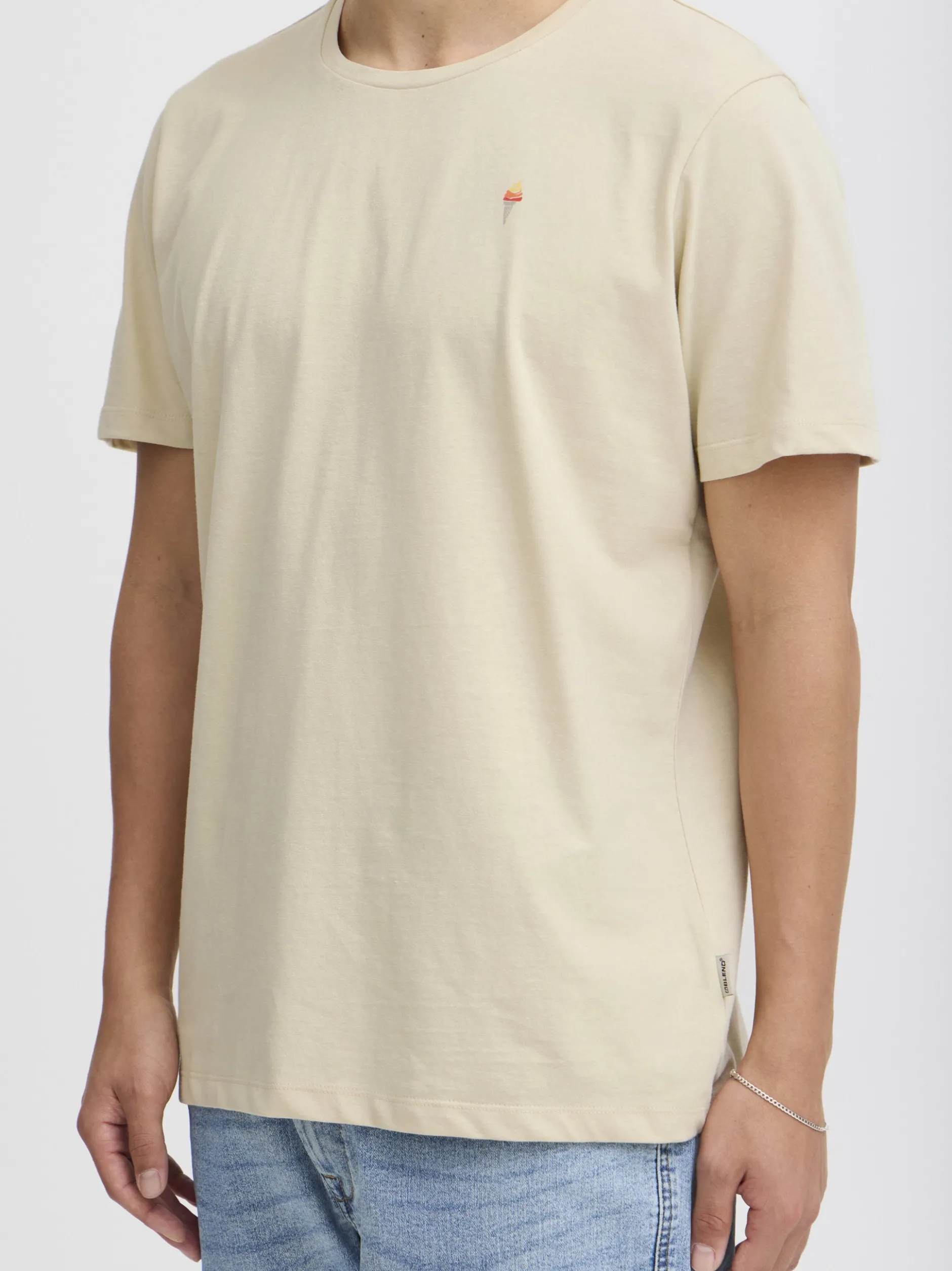 BLEND Herren T-Shirt - BHTee 3er-Pack in sand