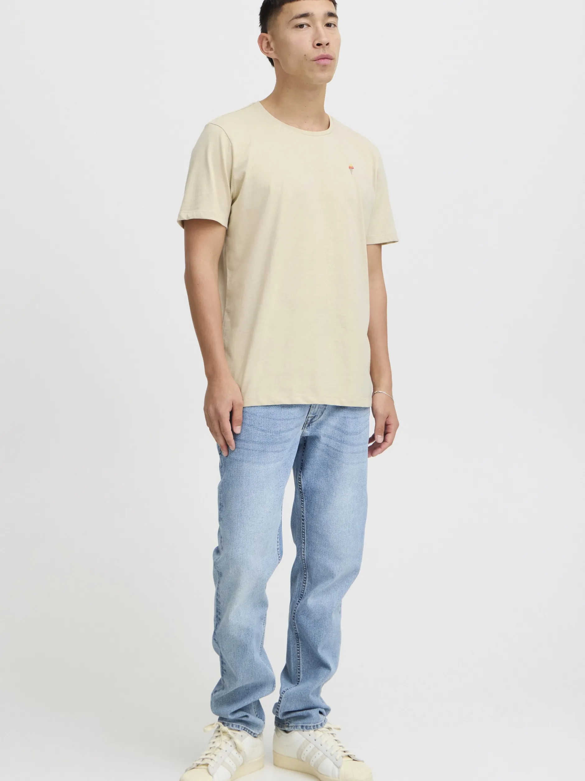 BLEND Herren T-Shirt - BHTee 3er-Pack in sand