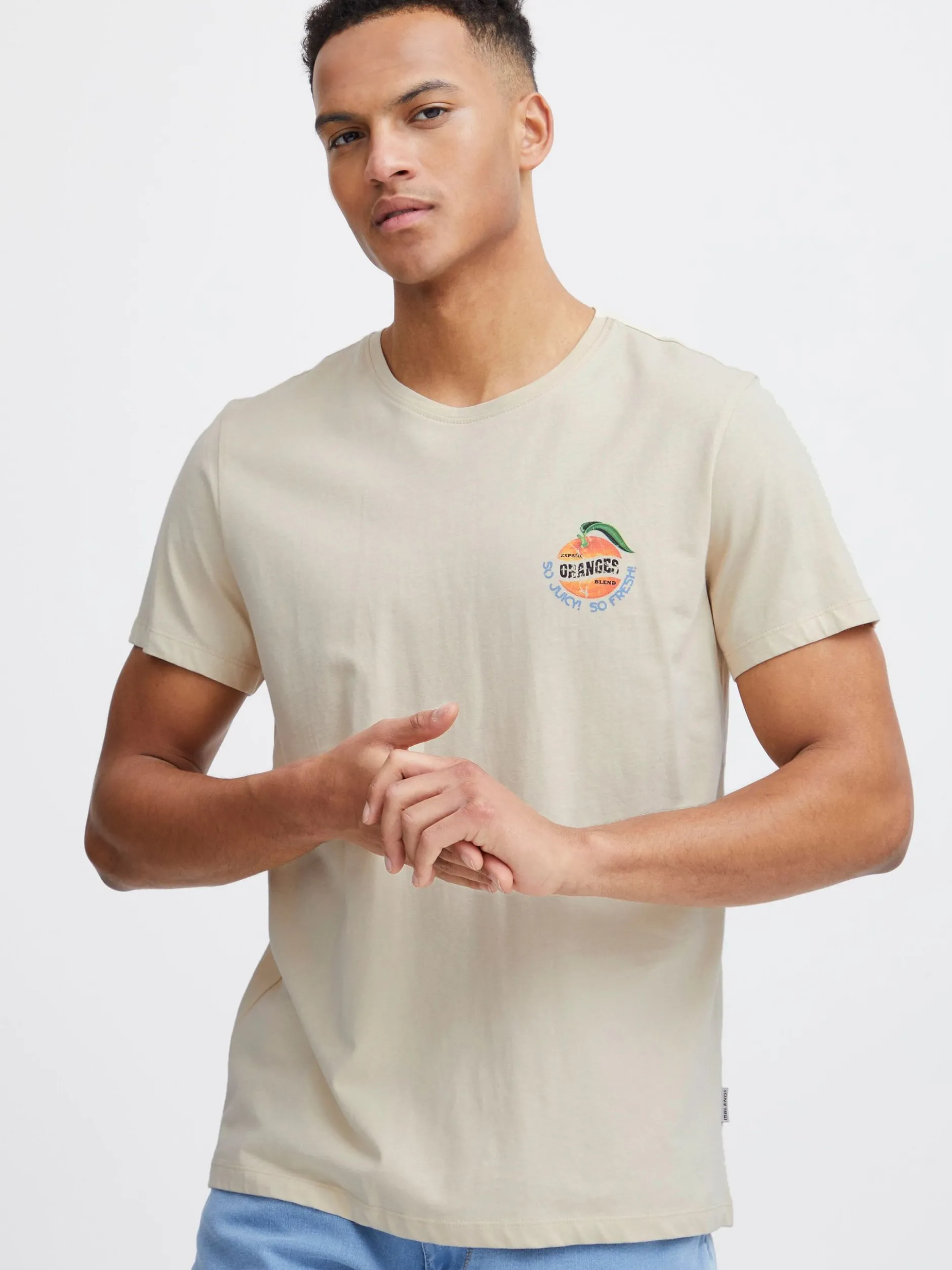 BLEND Herren T-Shirt - BHTee in beige