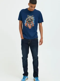 BLEND Herren T-Shirt - BHTee in blau